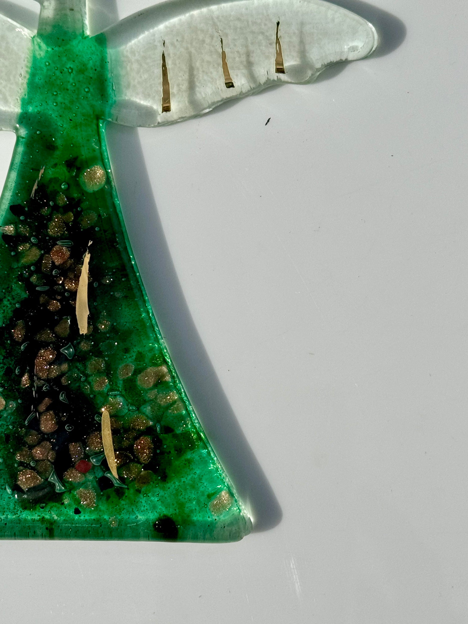 Angel - Dark Green & Gold (Hanging Decoration)