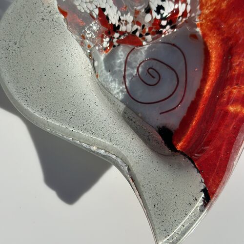 Artemis Red & White Heart Tealight Dish