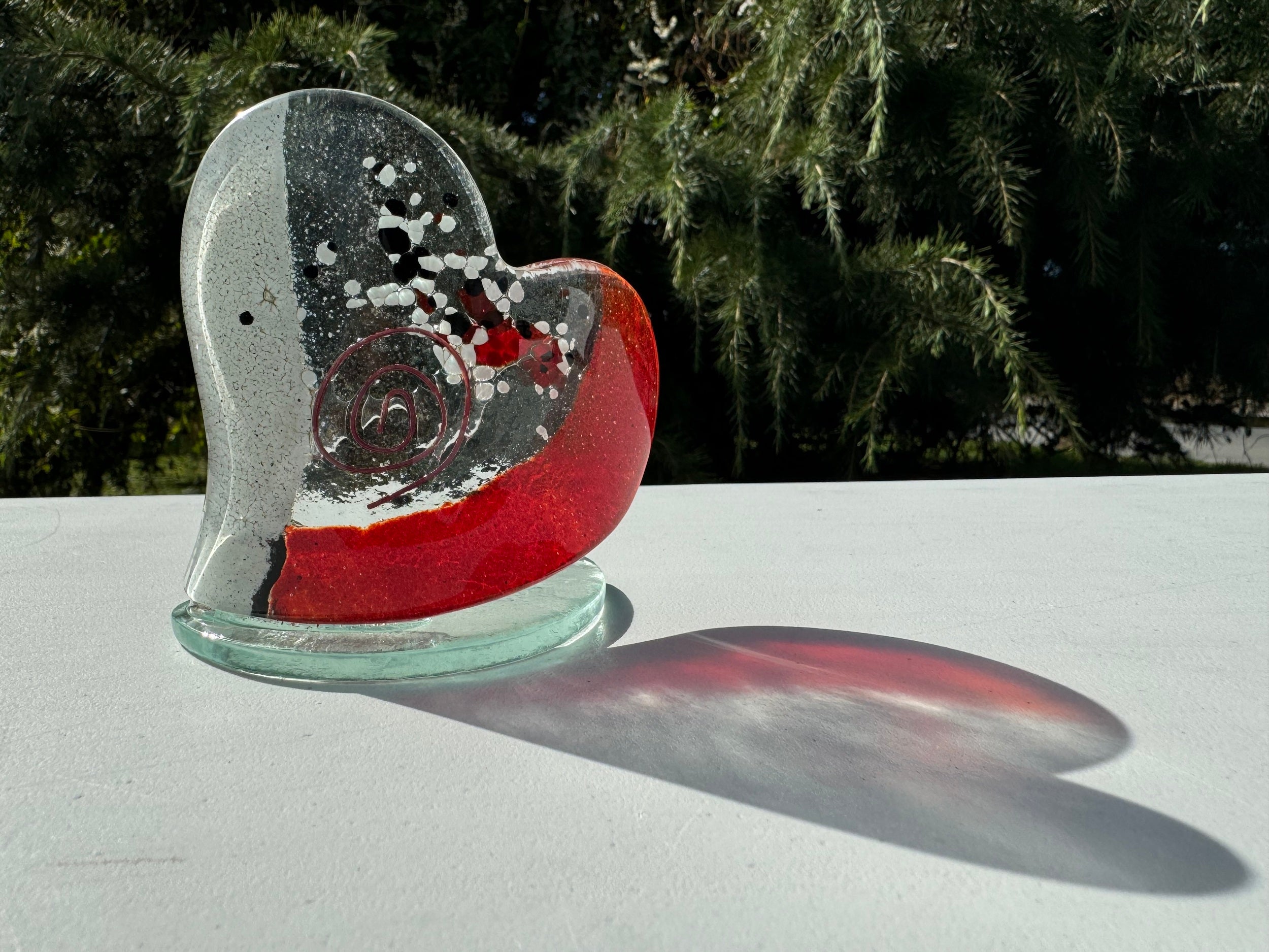 Artemis Red & White Heart Shaped Tealight Holder