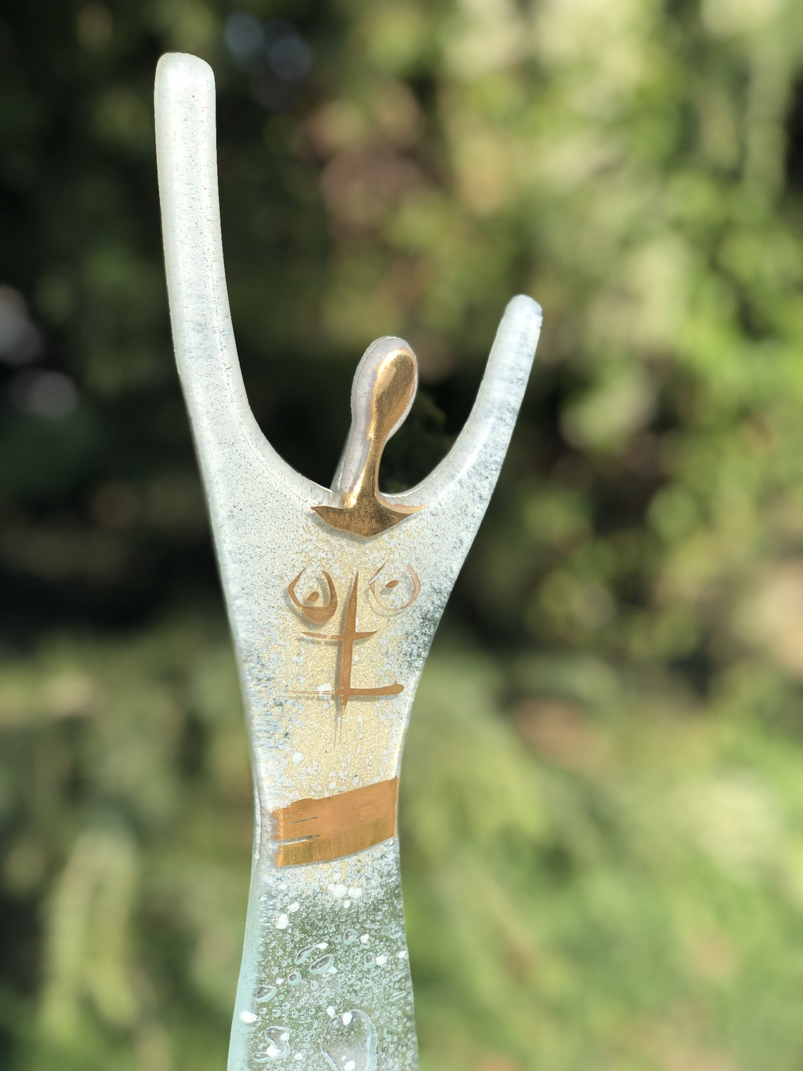 Fused Glass Statue - Gold