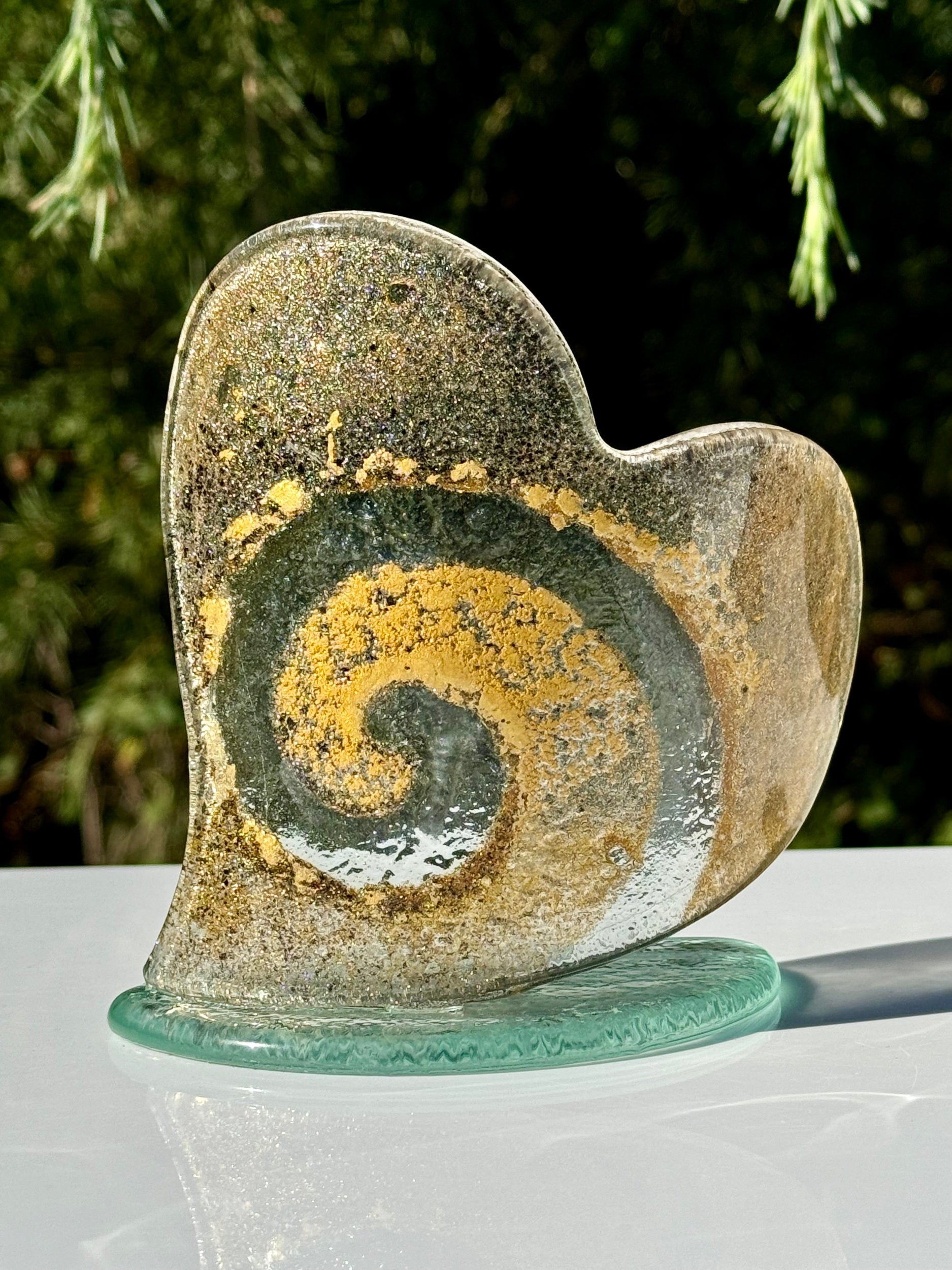 Golden Topaz Heart Shaped Tealight Holder