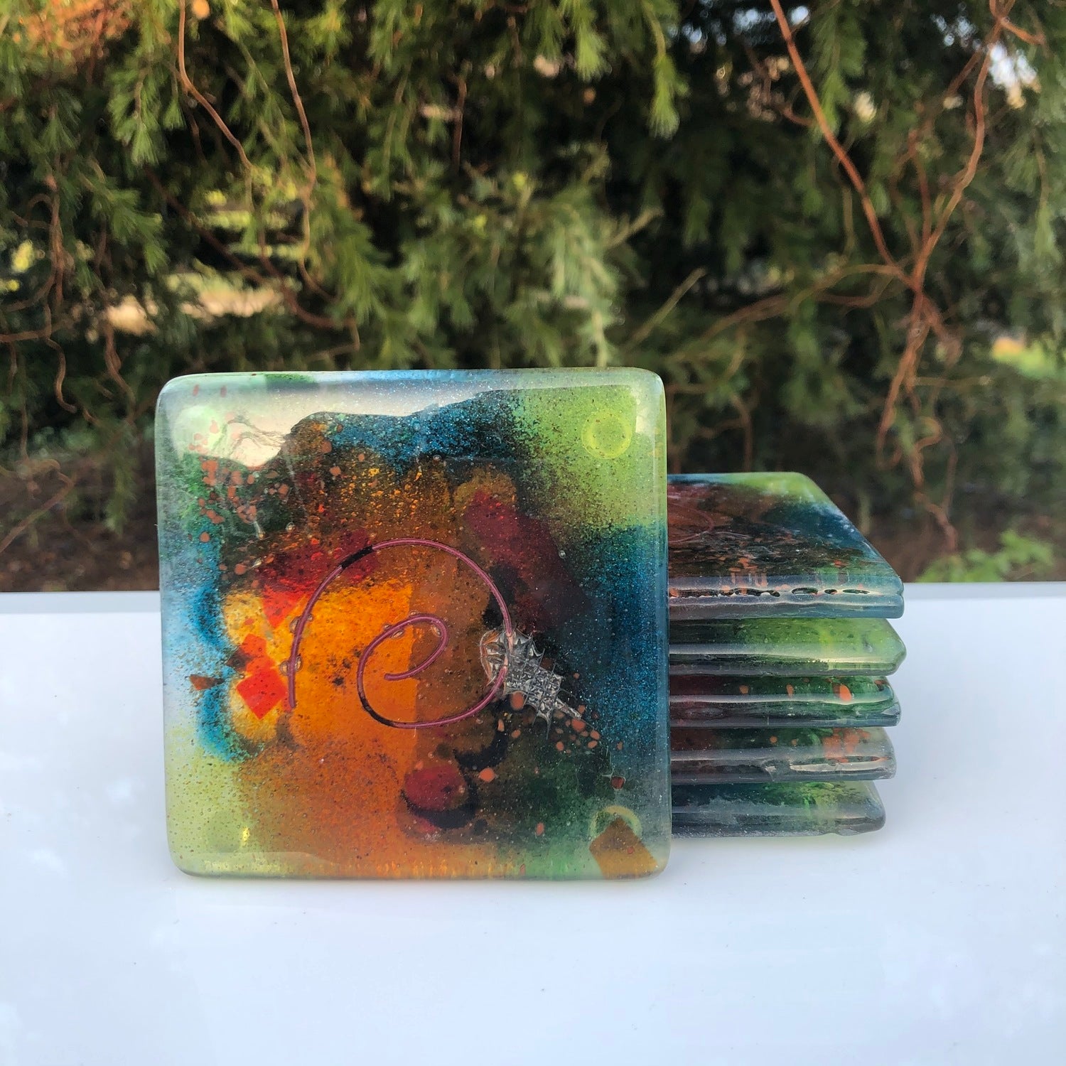 Light Green Coasters (Square)