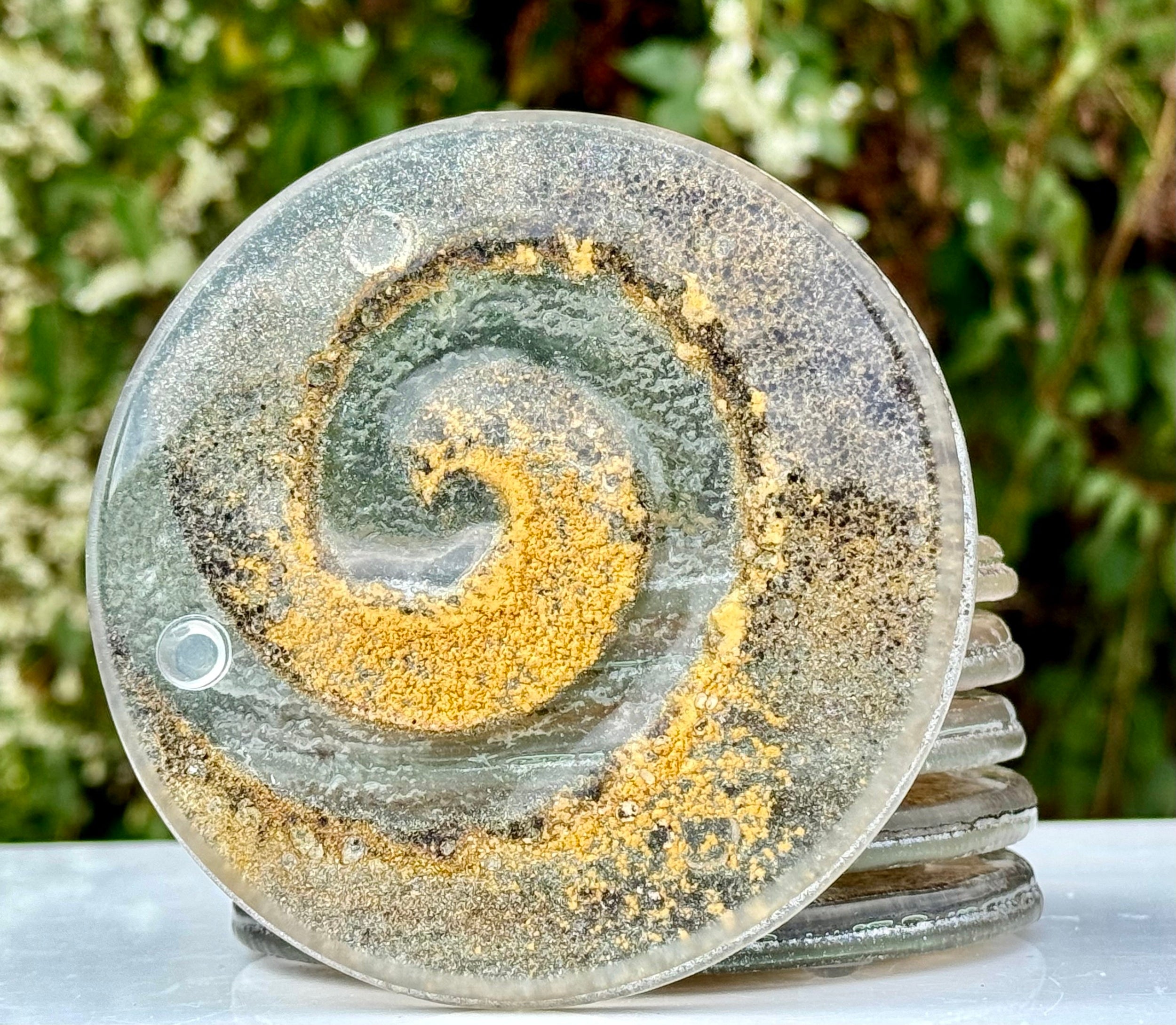 Golden Topaz Round Coaster