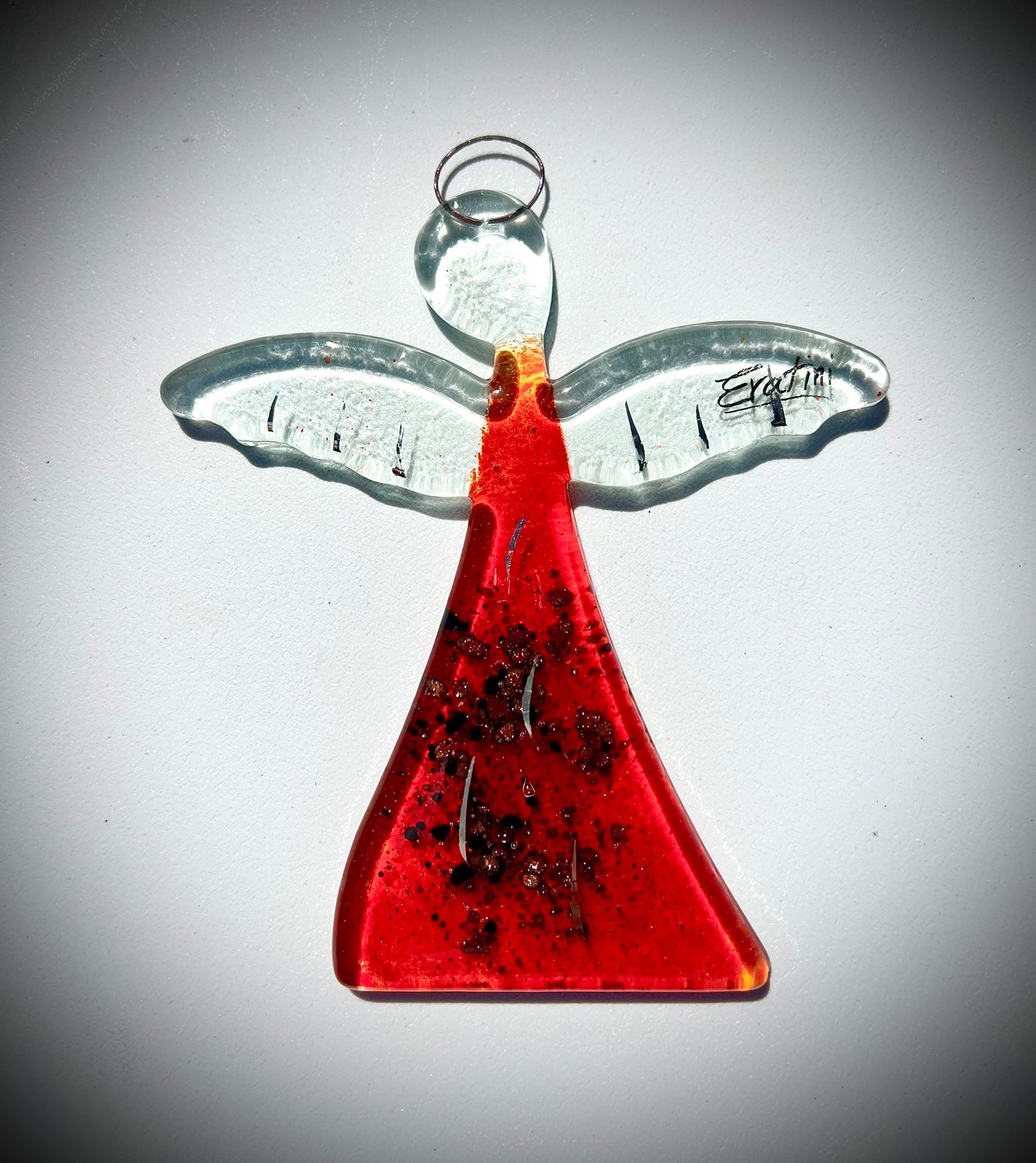 Angel - Red & Platinum (Hanging Decoration)