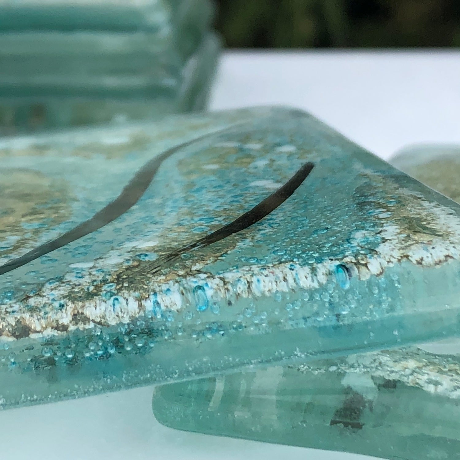 Crystal Aqua Coaster (Square)