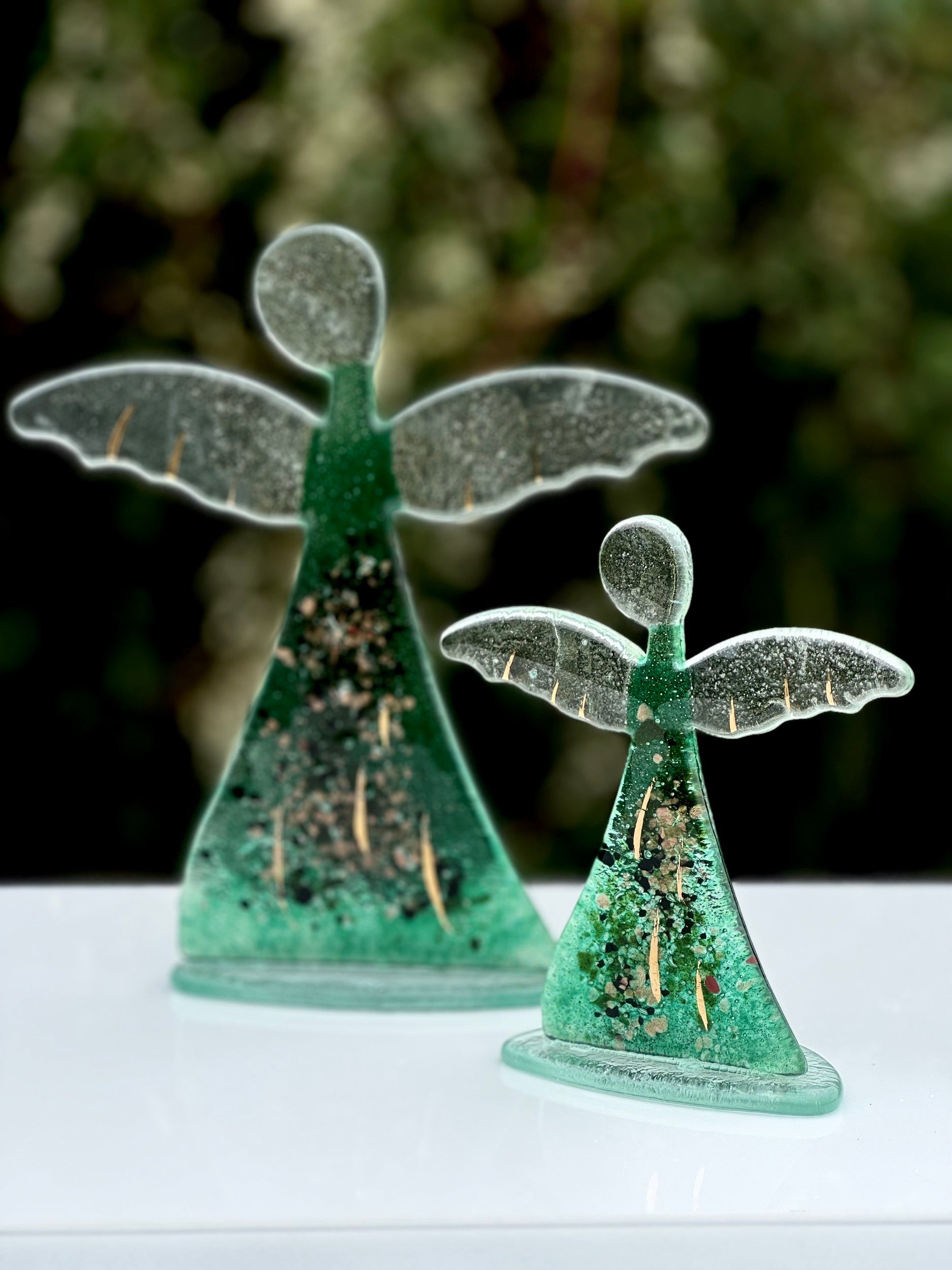 Angel - Dark Green & Gold