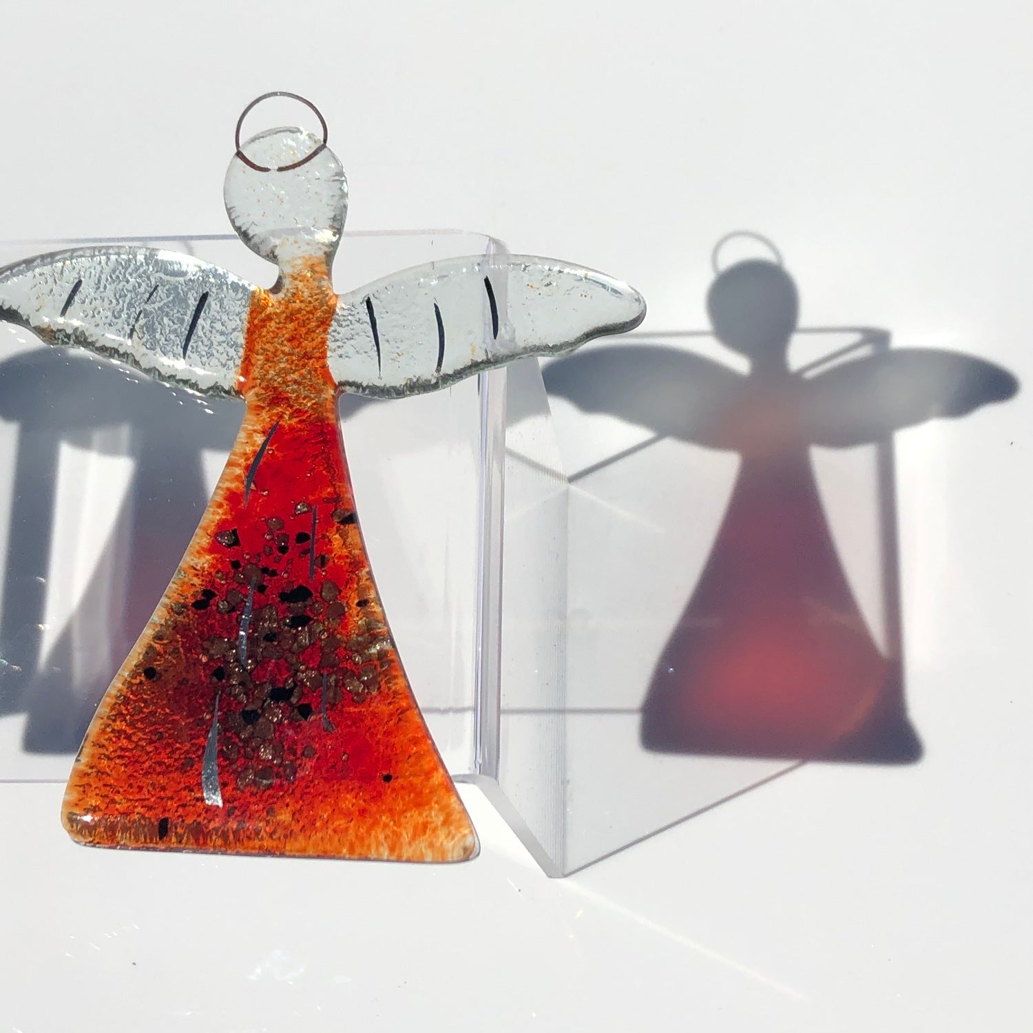 Angel - Red & Platinum (Hanging Decoration)