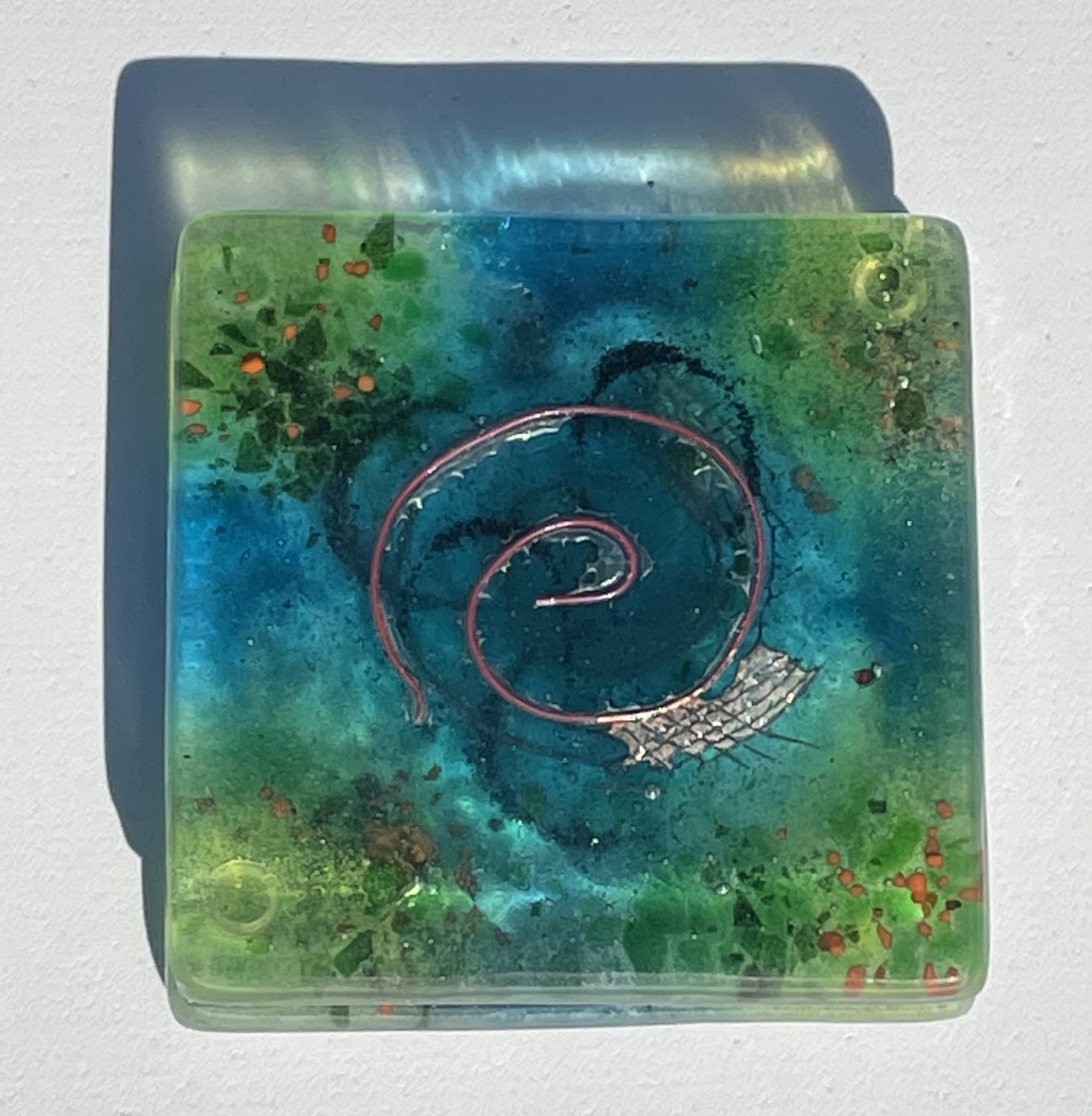 Light Green Aqua Coasters (Square)