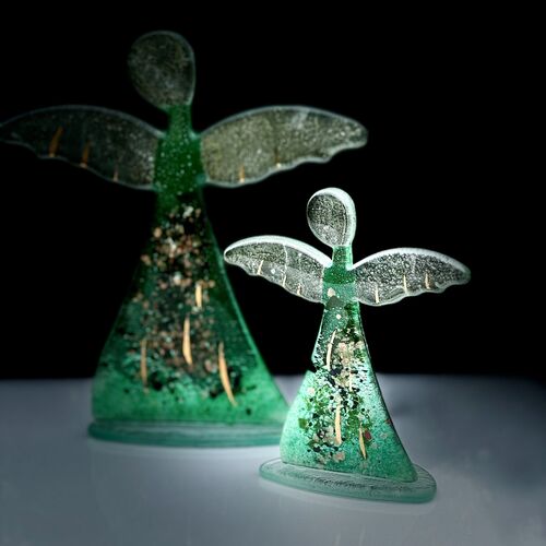 Angel - Dark Green & Gold