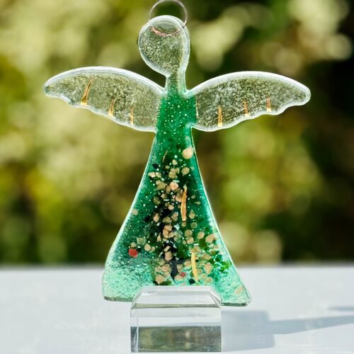 Angel - Dark Green & Gold (Hanging Decoration)
