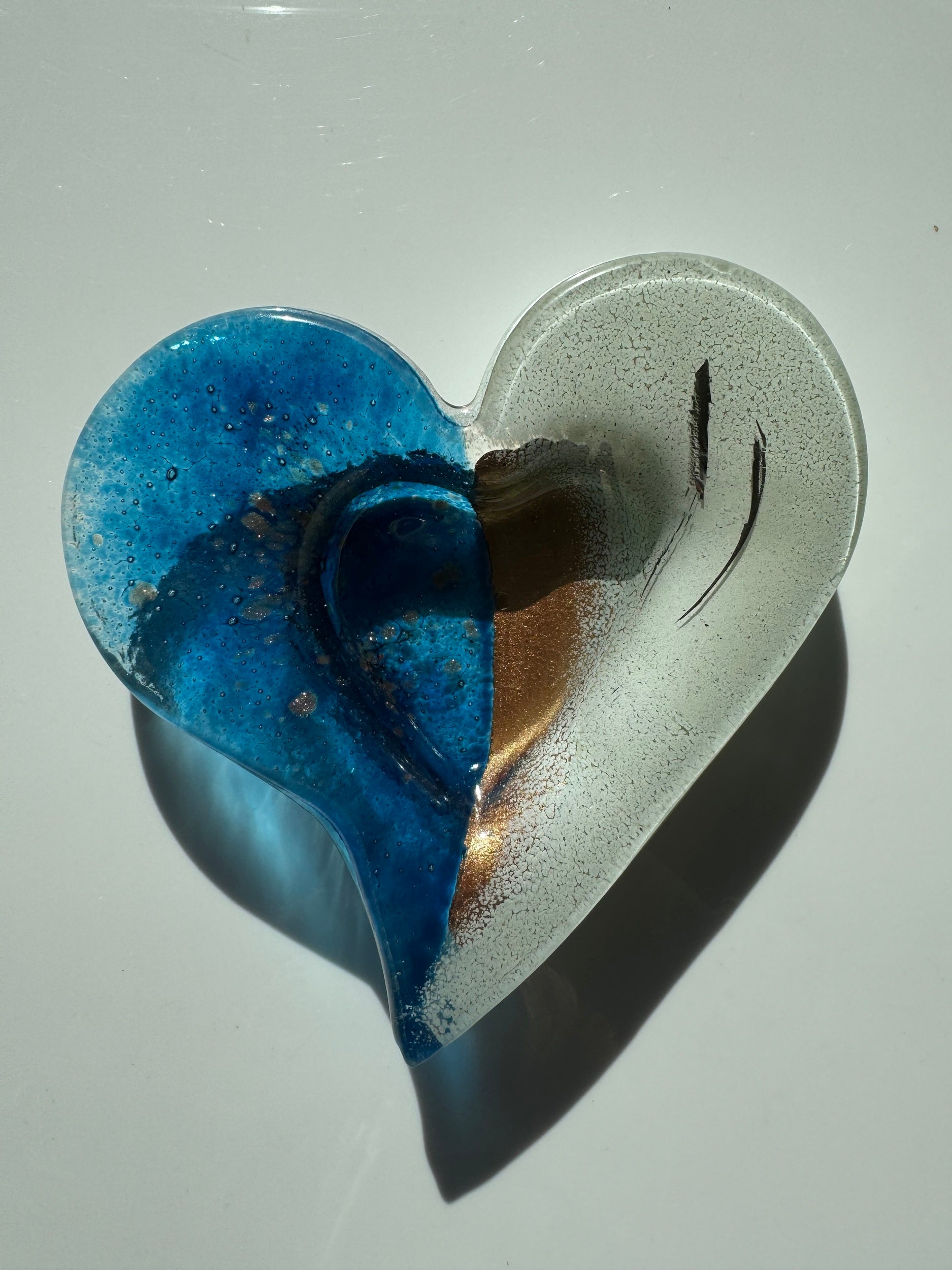 Thira Blue Heart Tealight Dish