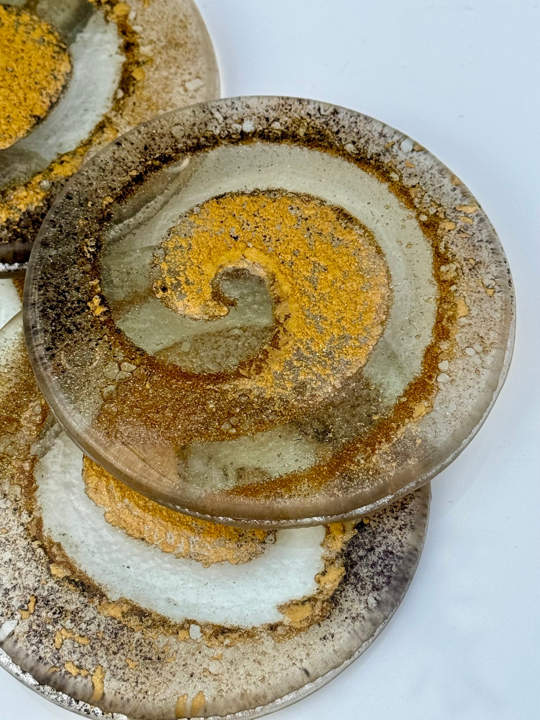 Golden Topaz Round Coaster