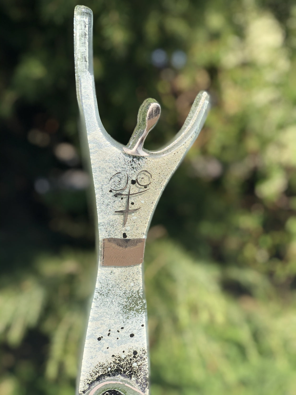 Fused Glass Statue - Platinum