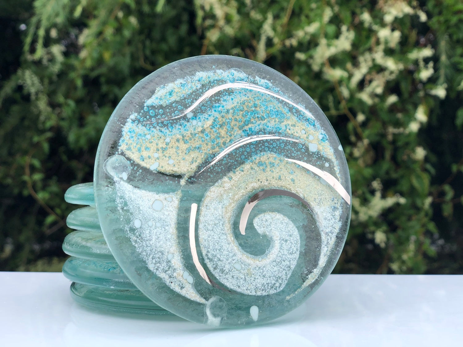 Crystal Aqua Coaster (Round)