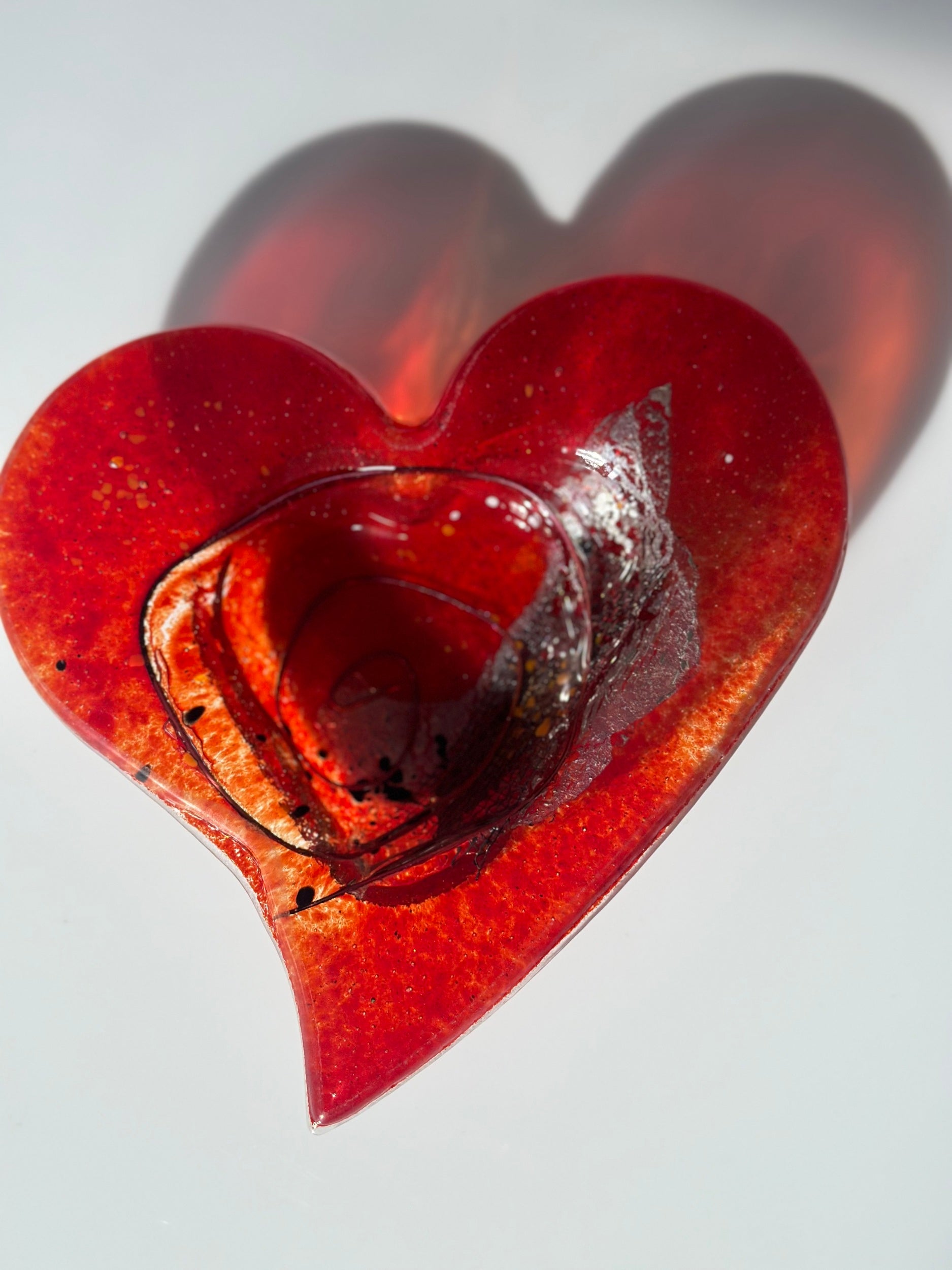 Opera Red Heart Tealight Dish