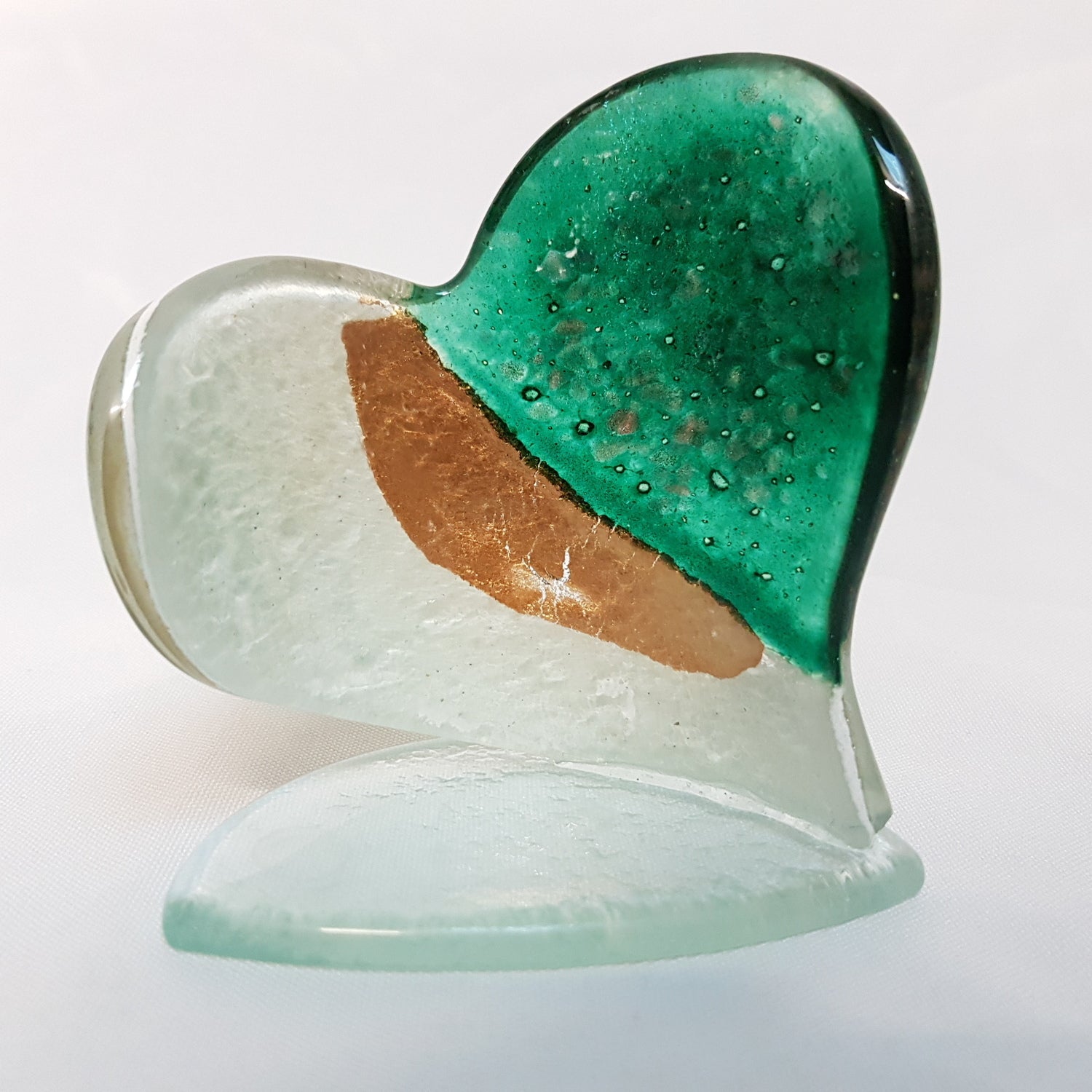 Thira Green Heart Shaped Tealight Holder