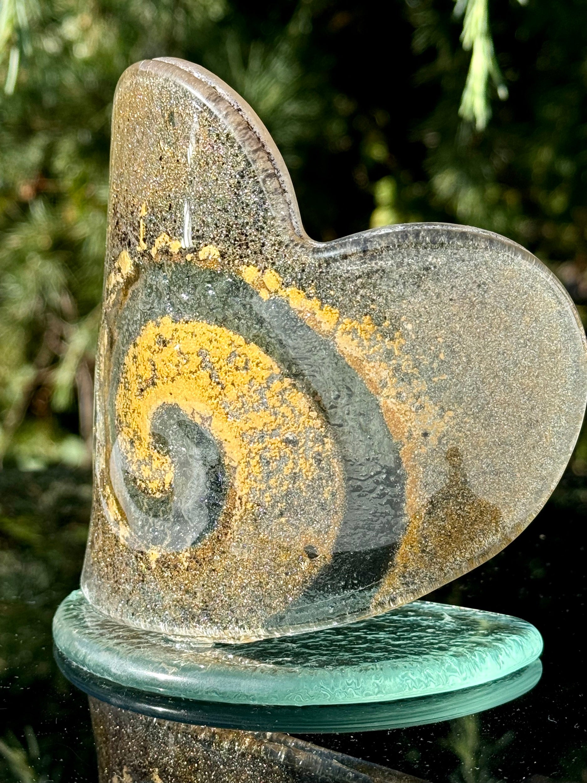 Golden Topaz Heart Shaped Tealight Holder