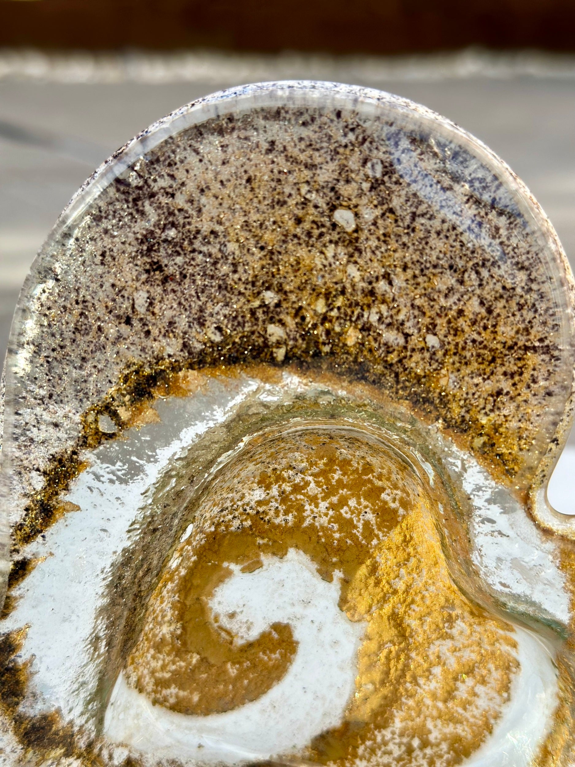 Golden Topaz Heart Tealight Dish