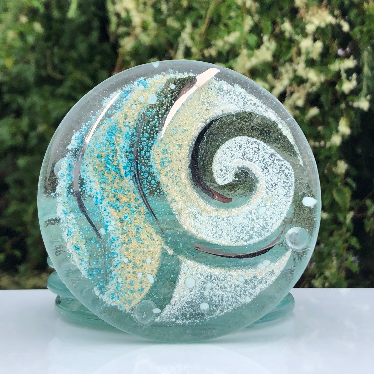 Crystal Aqua Coaster (Round)