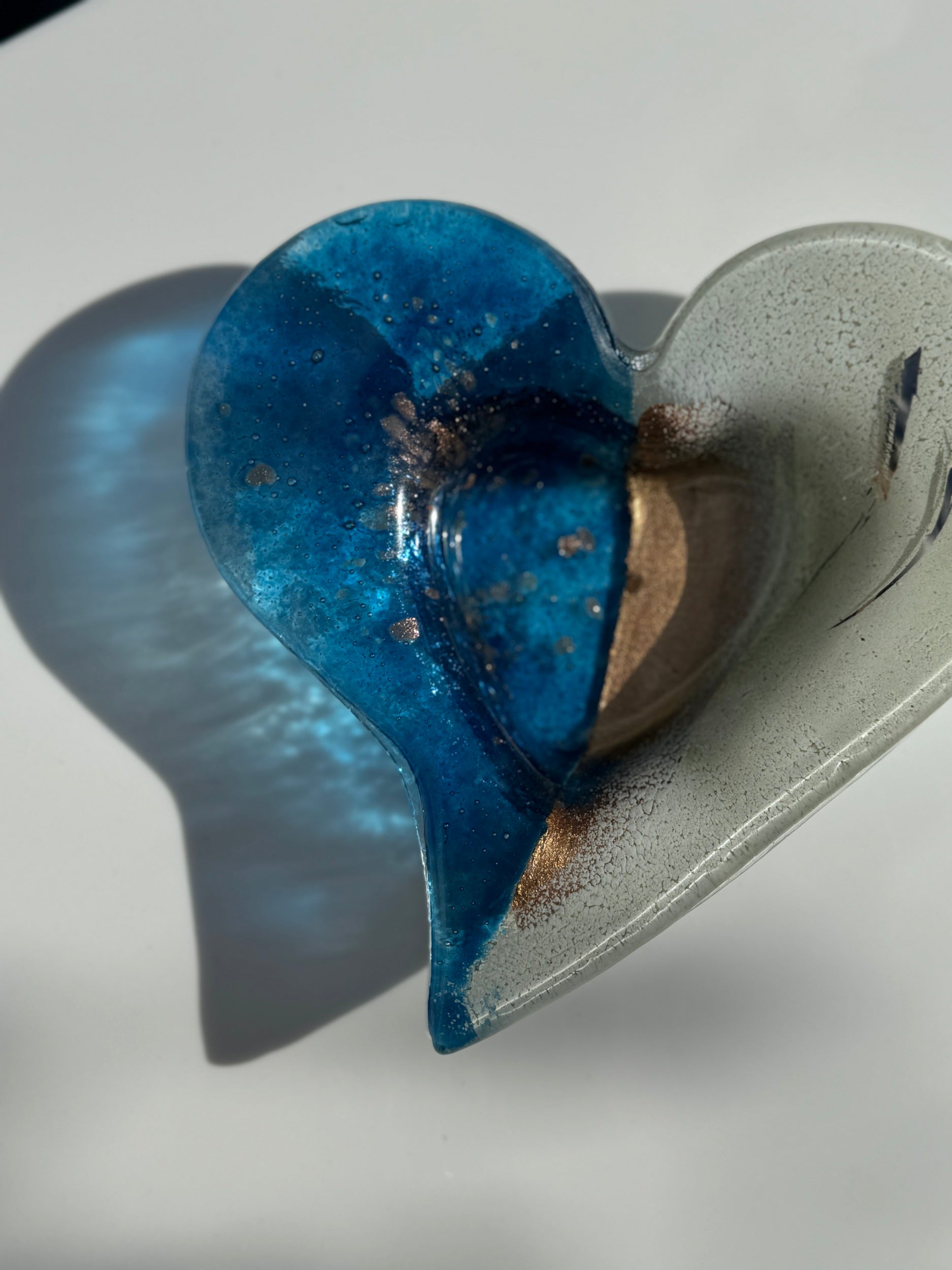 Thira Blue Heart Tealight Dish