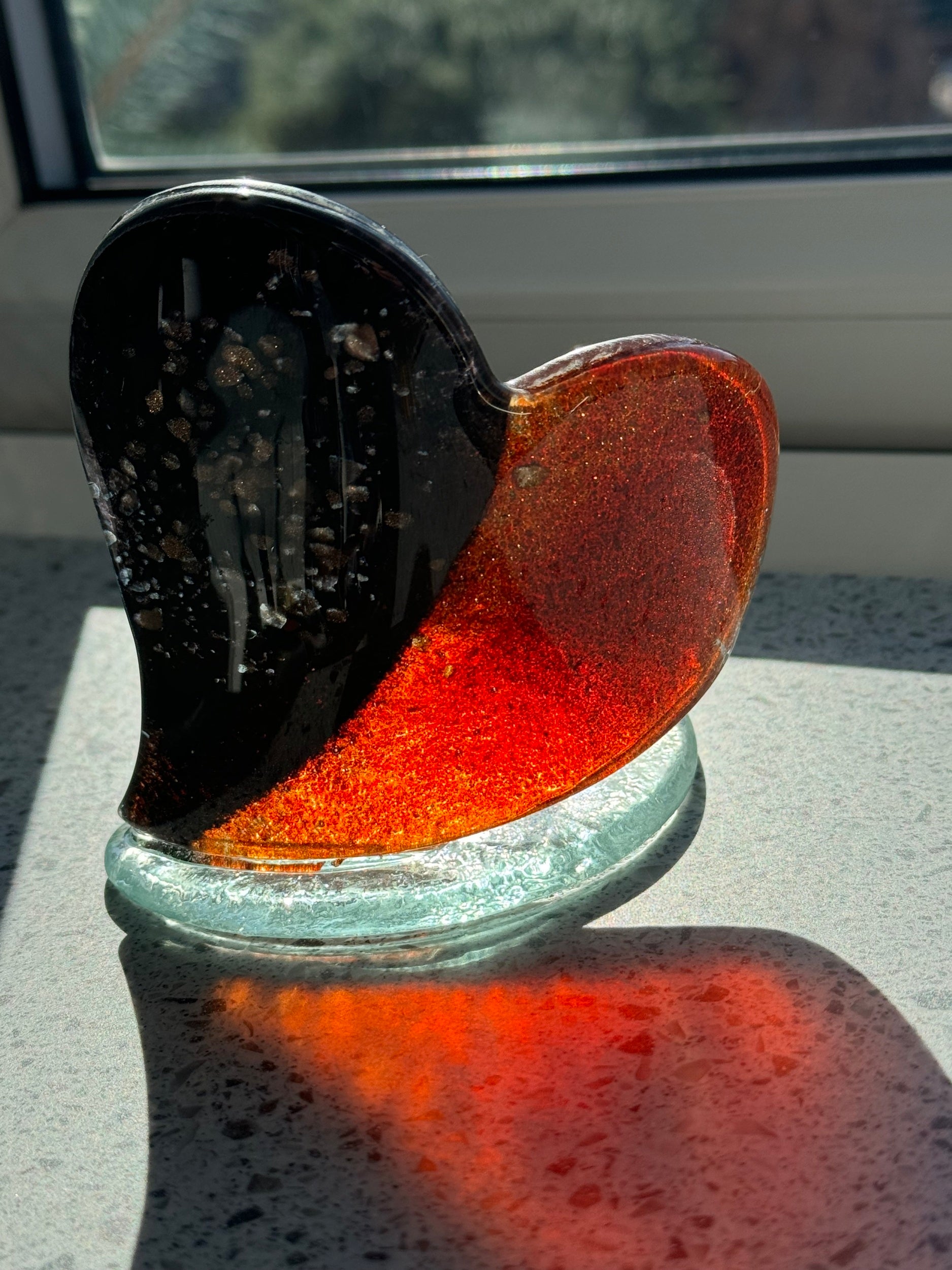 Fedra (rustic) Red Heart Shaped Tealight Holder