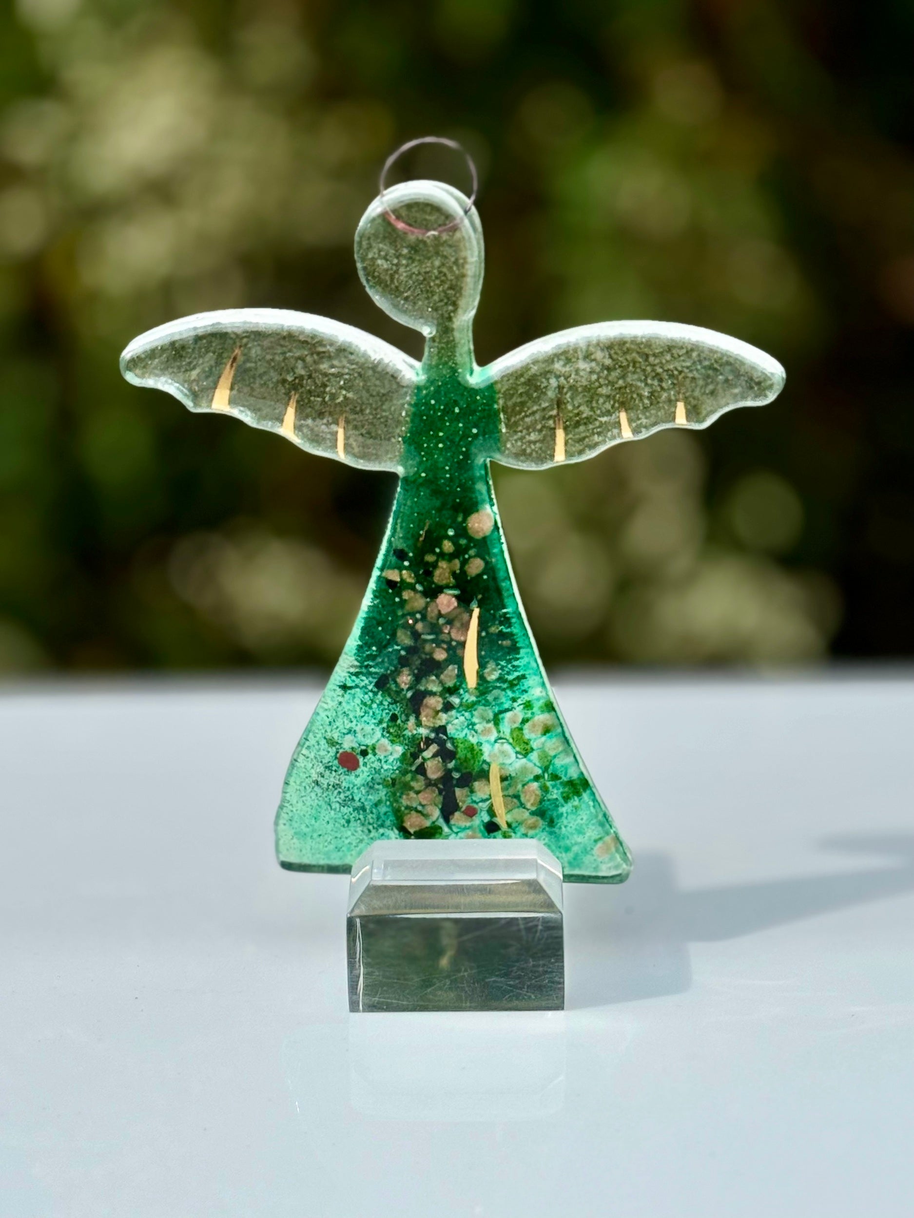 Angel - Dark Green & Gold (Hanging Decoration)
