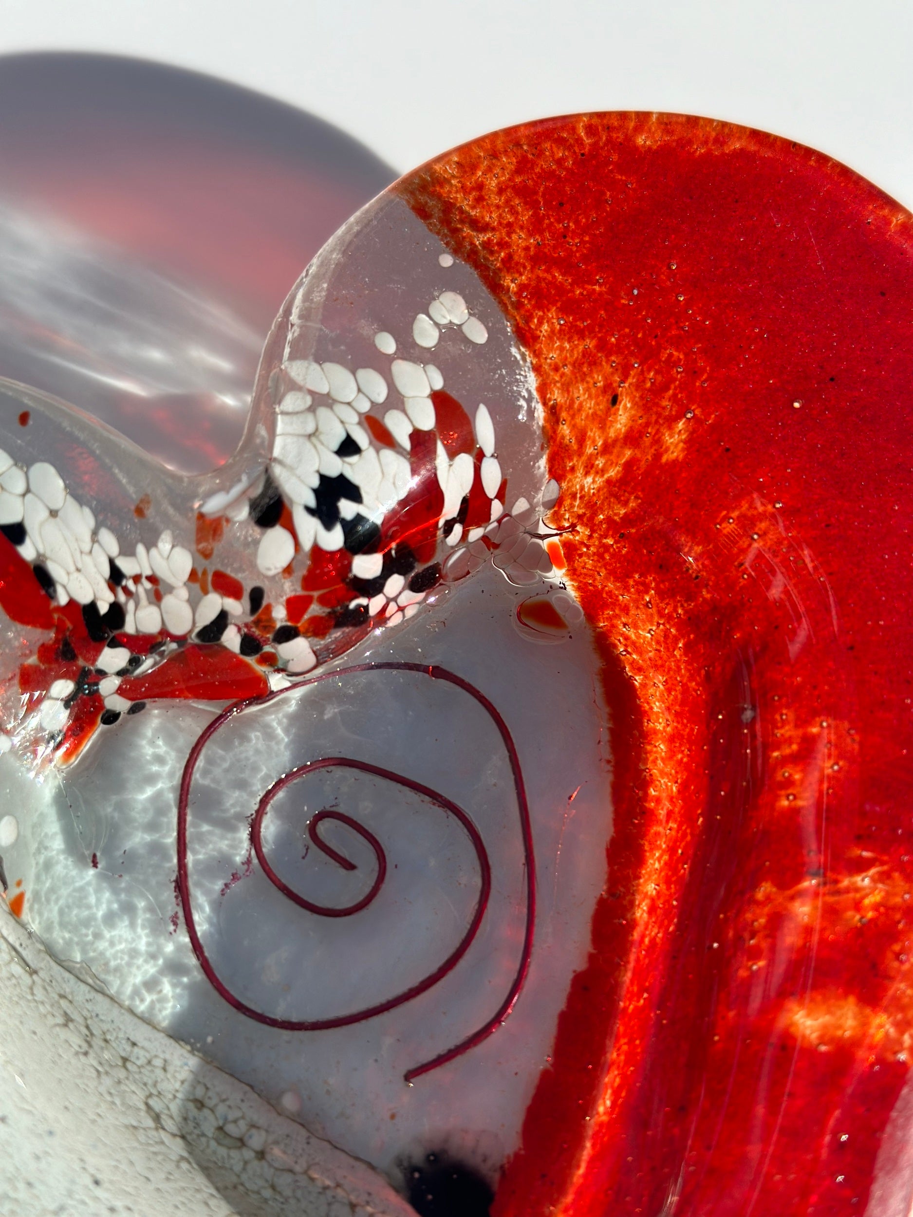 Artemis Red & White Heart Tealight Dish