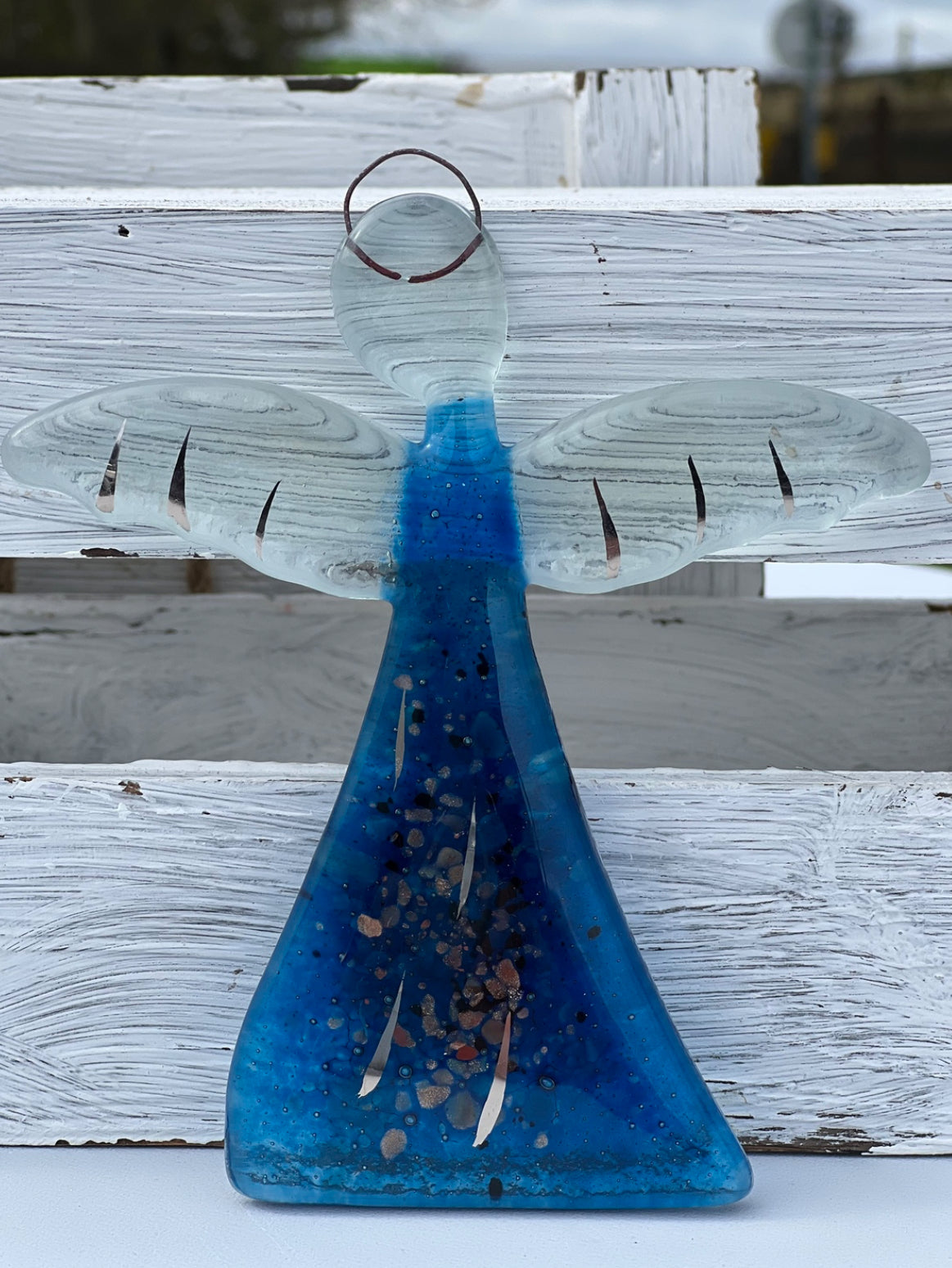Angel - Blue & Platinum (Hanging Decoration)