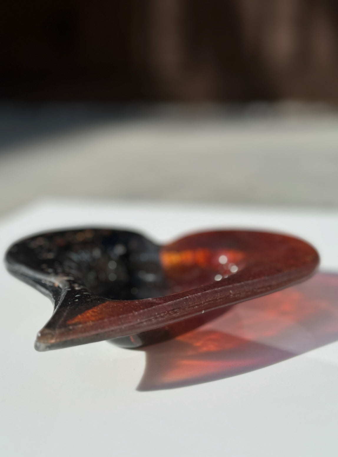 Fedra (rustic) Red Heart Tealight Dish