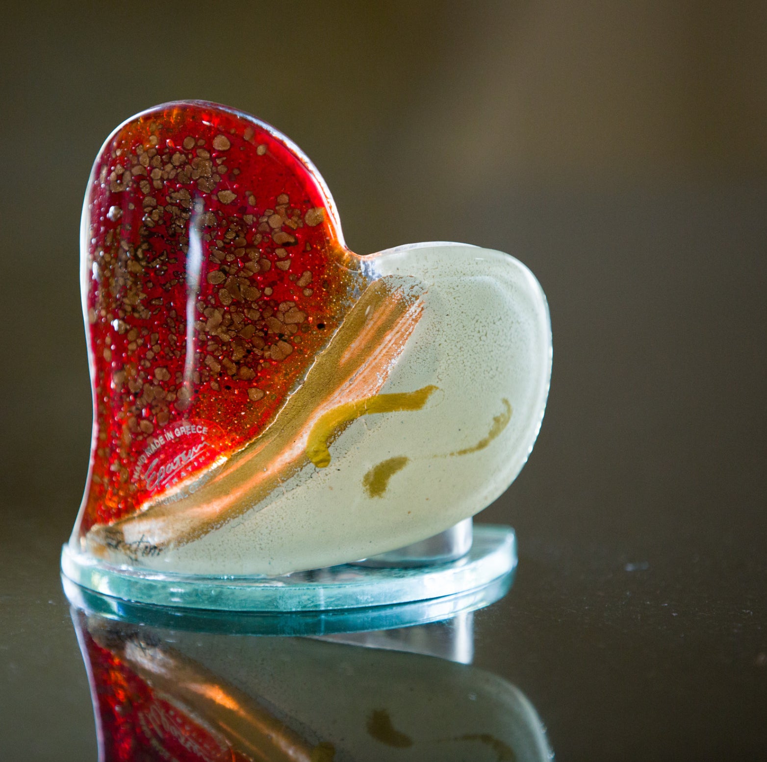 Thira Red Heart Shaped Tealight Holder