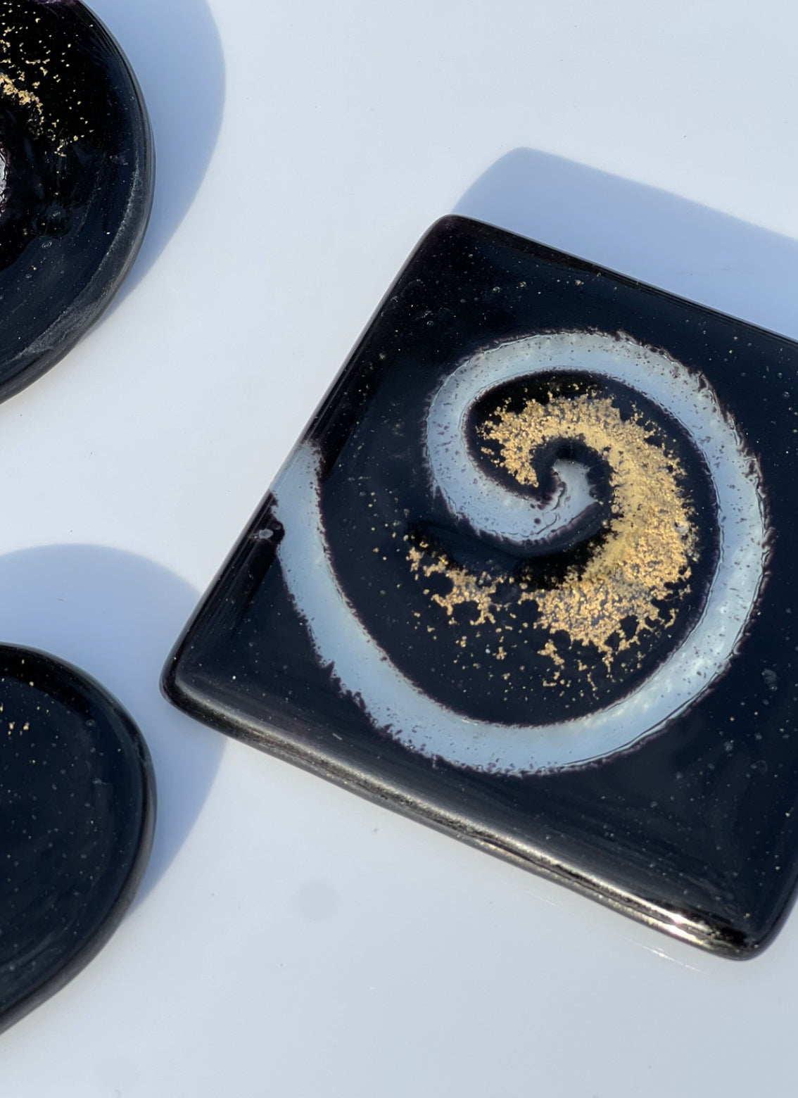 Nefeli Black & Gold Coaster (Square)