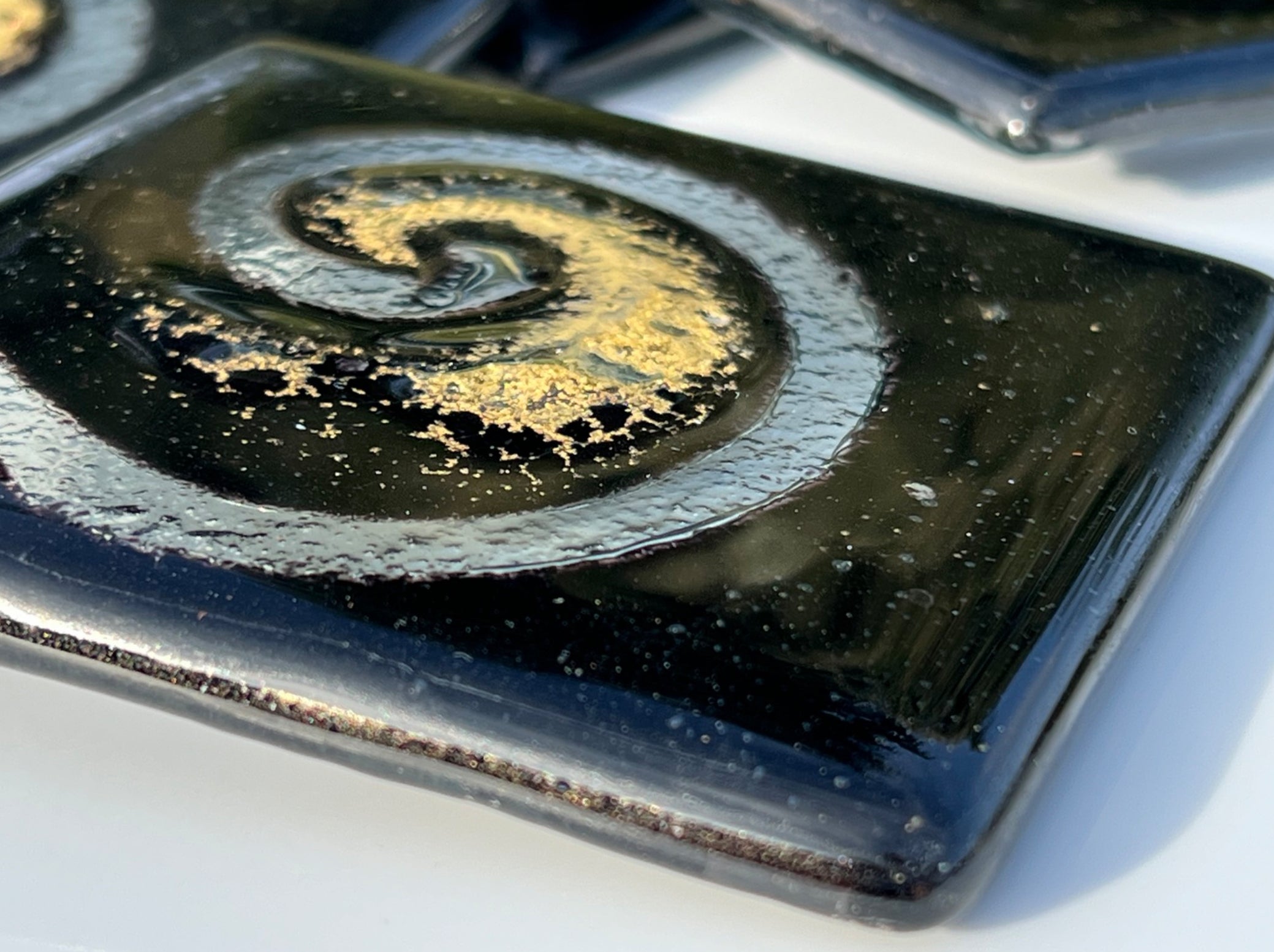 Nefeli Black & Gold Coaster (Square)