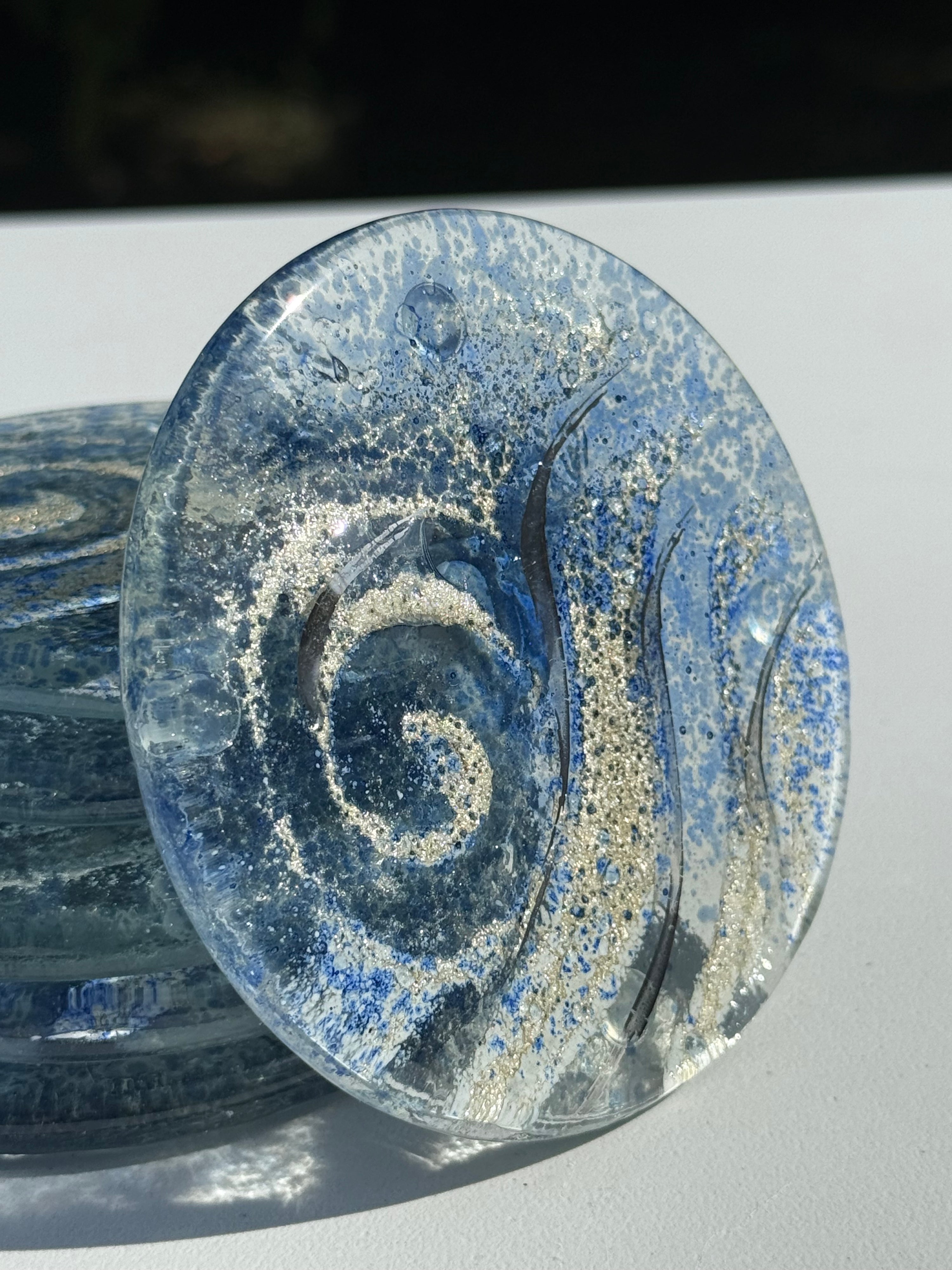 Crystal Blue Round Coaster