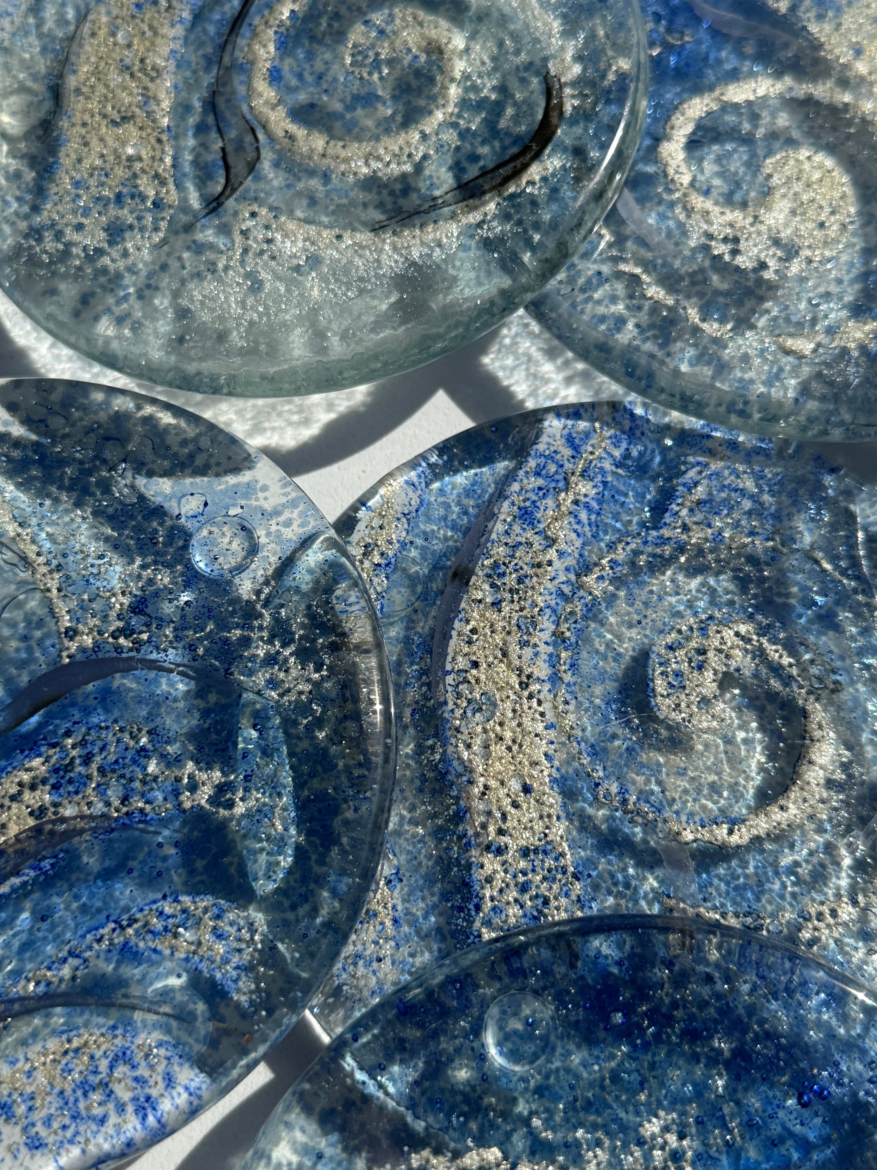 Crystal Blue Round Coaster