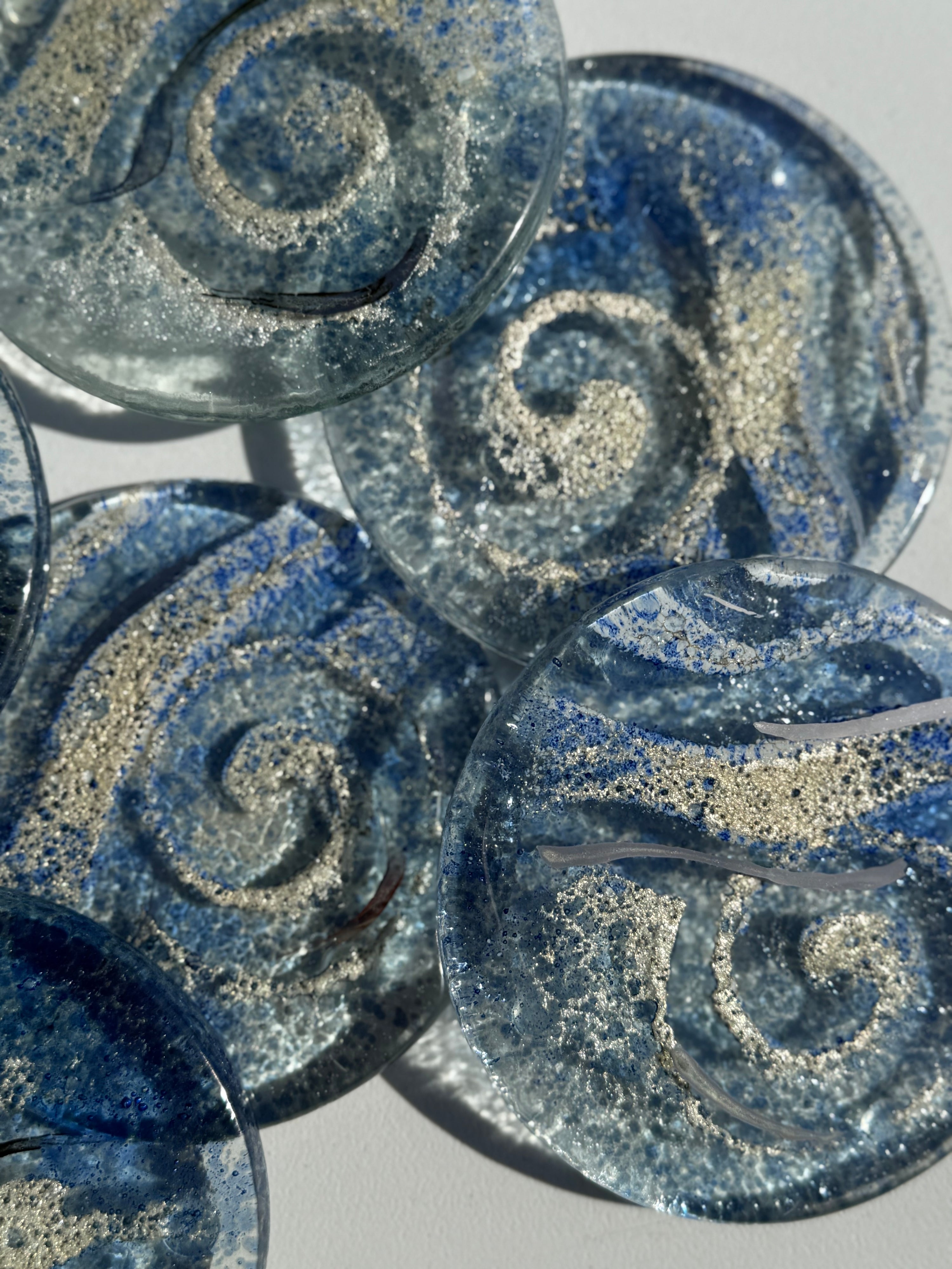 Crystal Blue Round Coaster