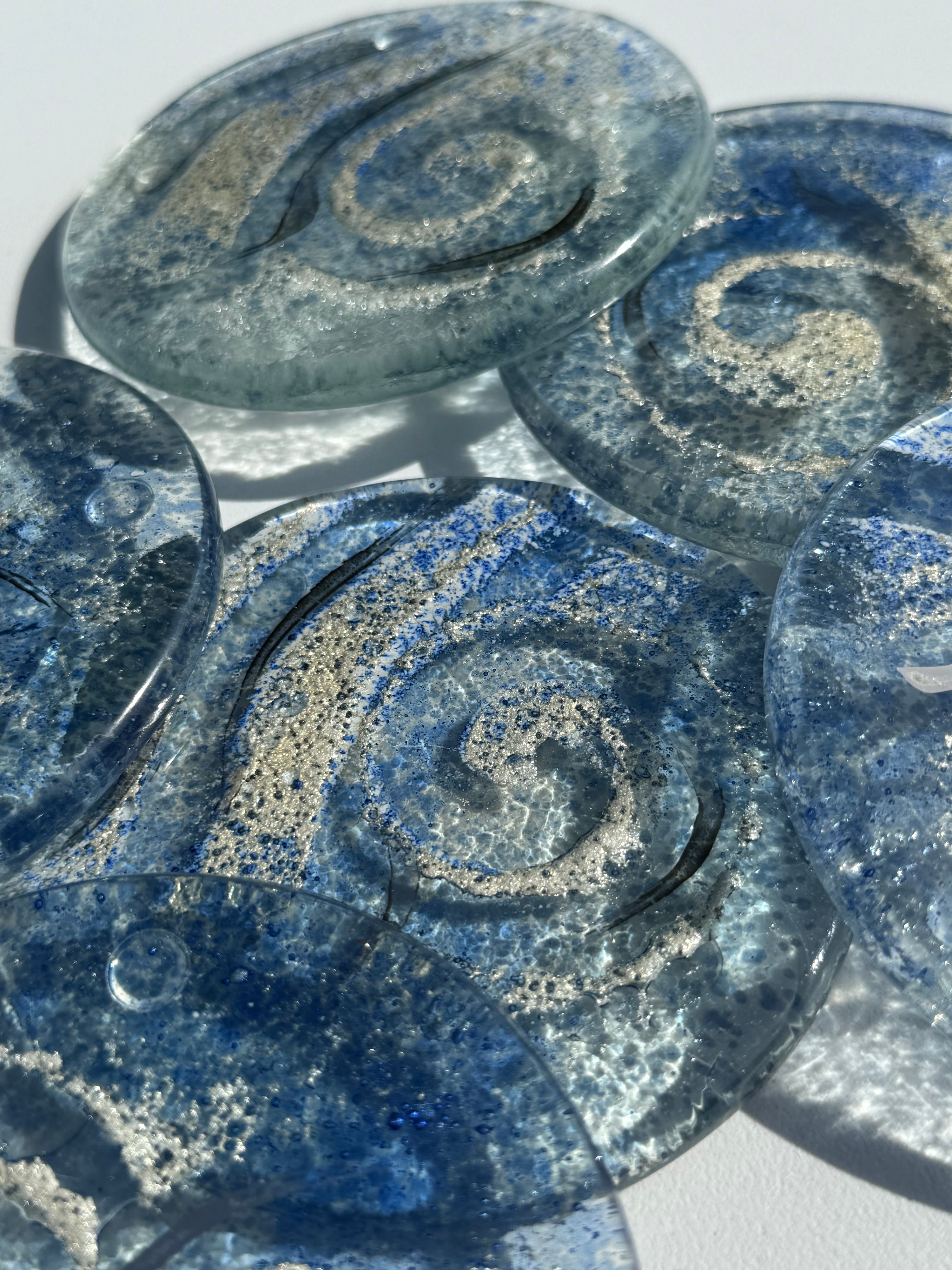 Crystal Blue Round Coaster