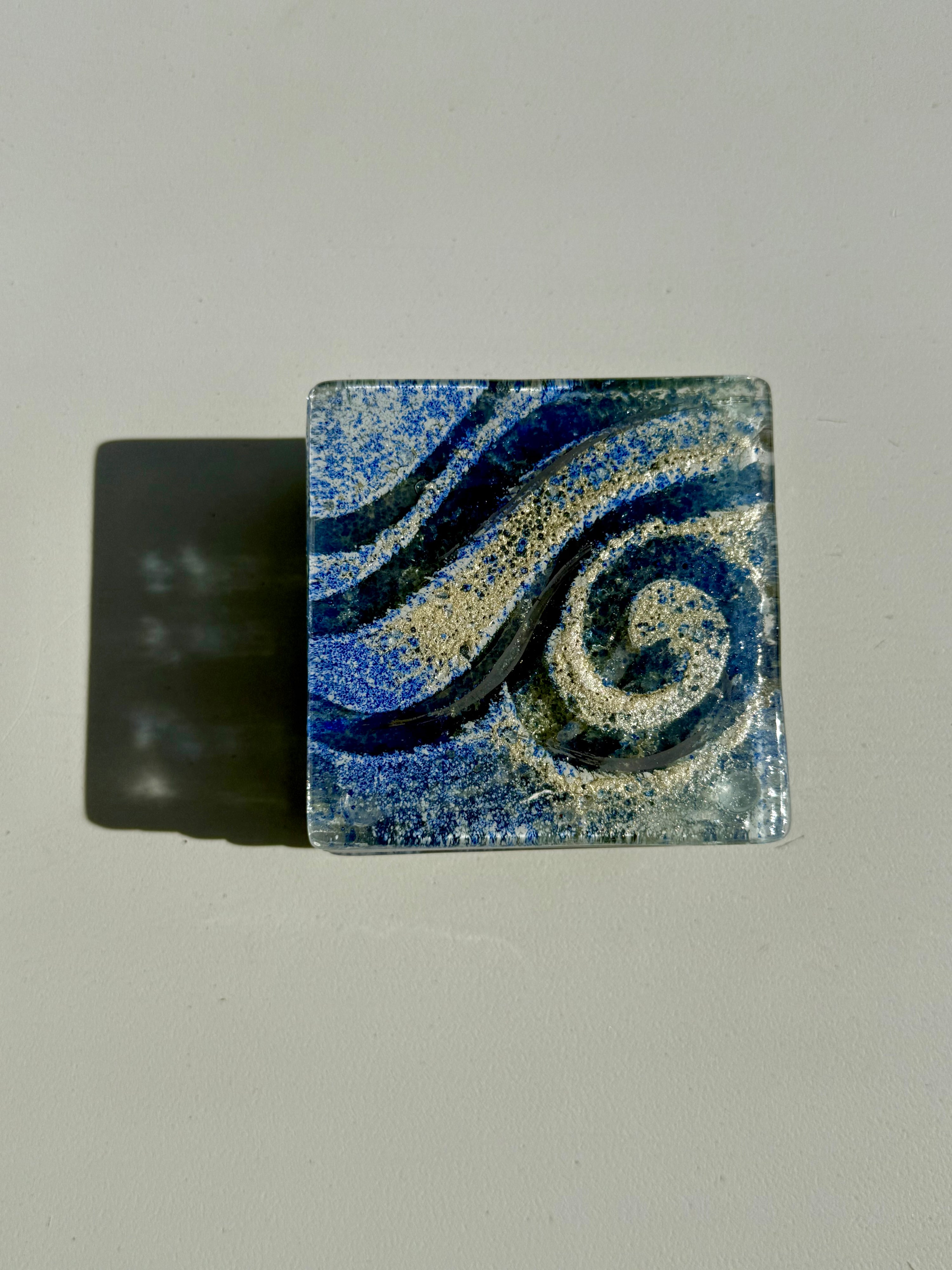 Crystal Blue Square Coaster