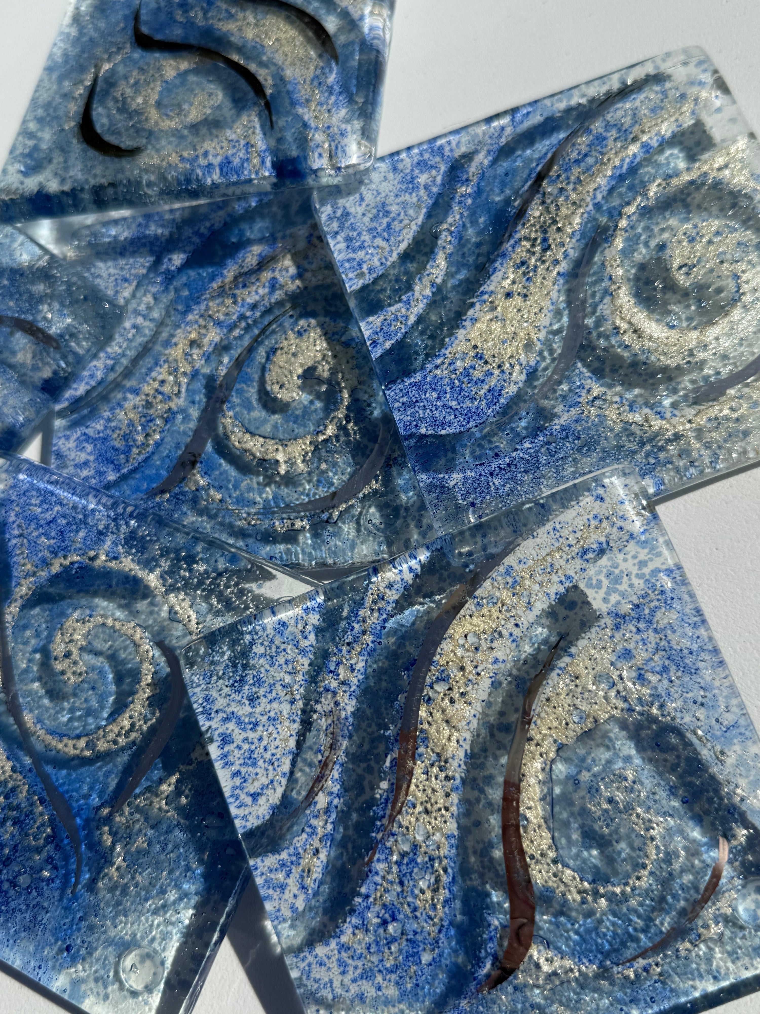 Crystal Blue Square Coaster