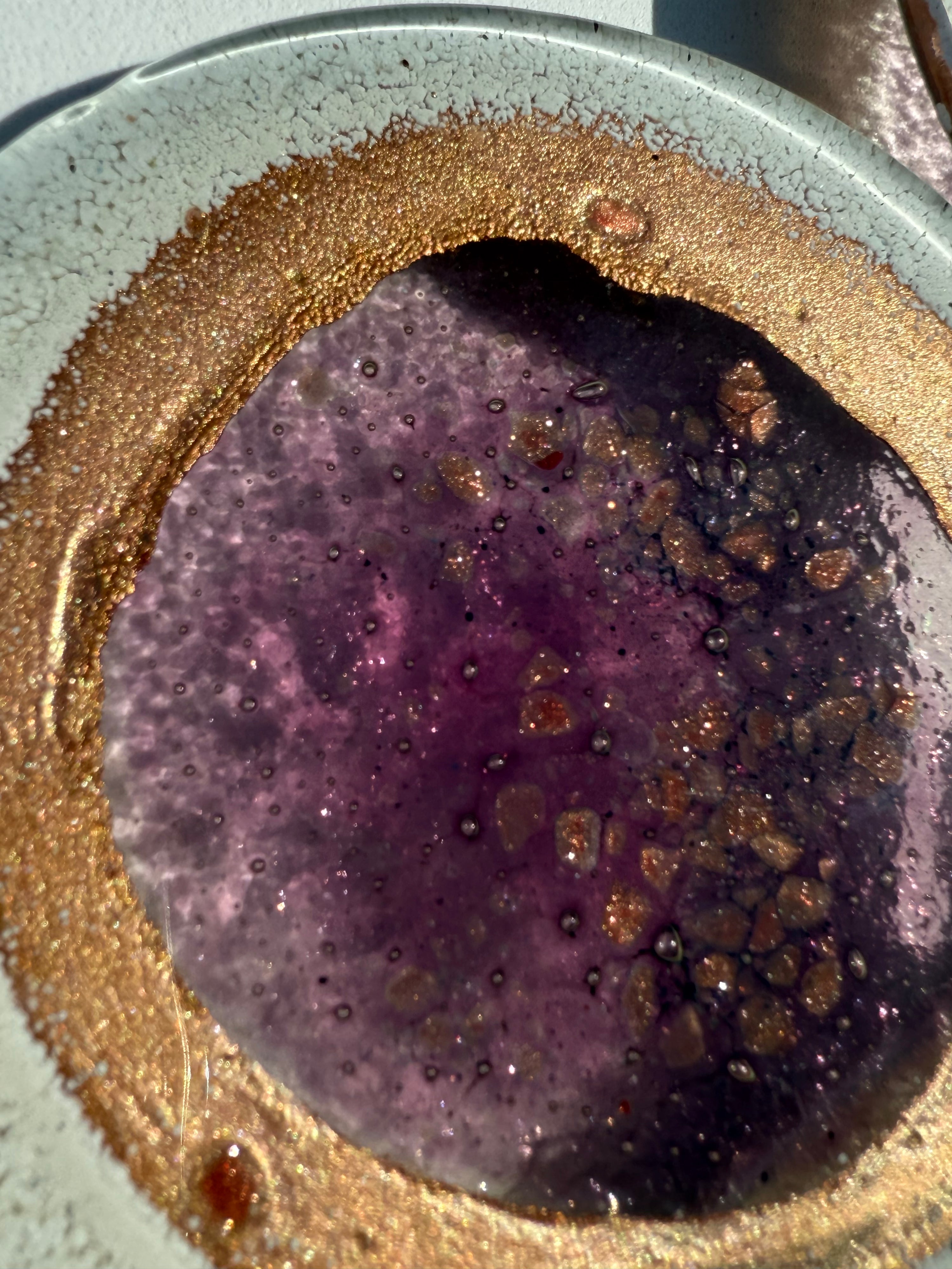 Thira Mauve Glass Coasters (Round)