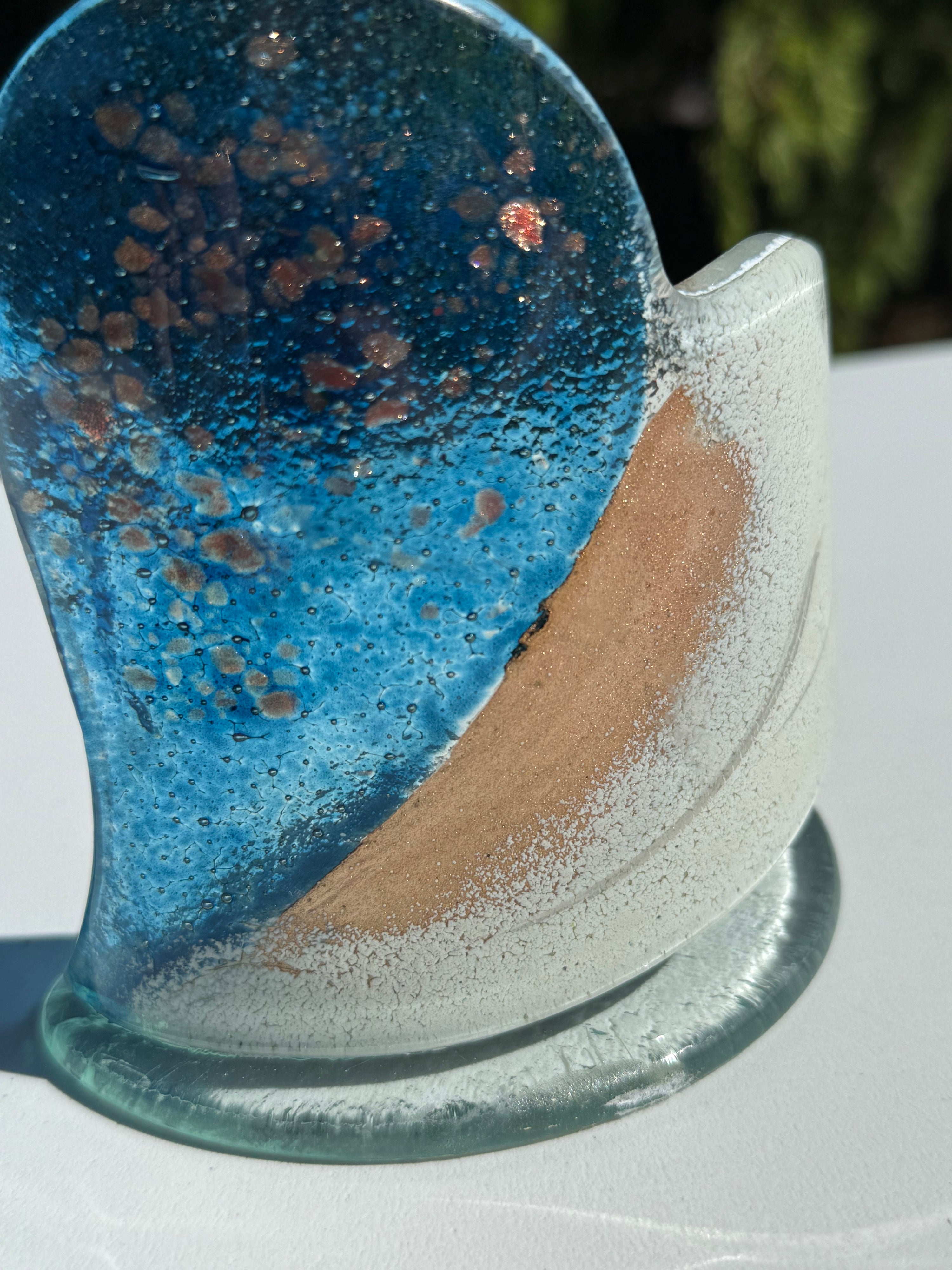 Thira Blue Heart Shaped Tealight Holder