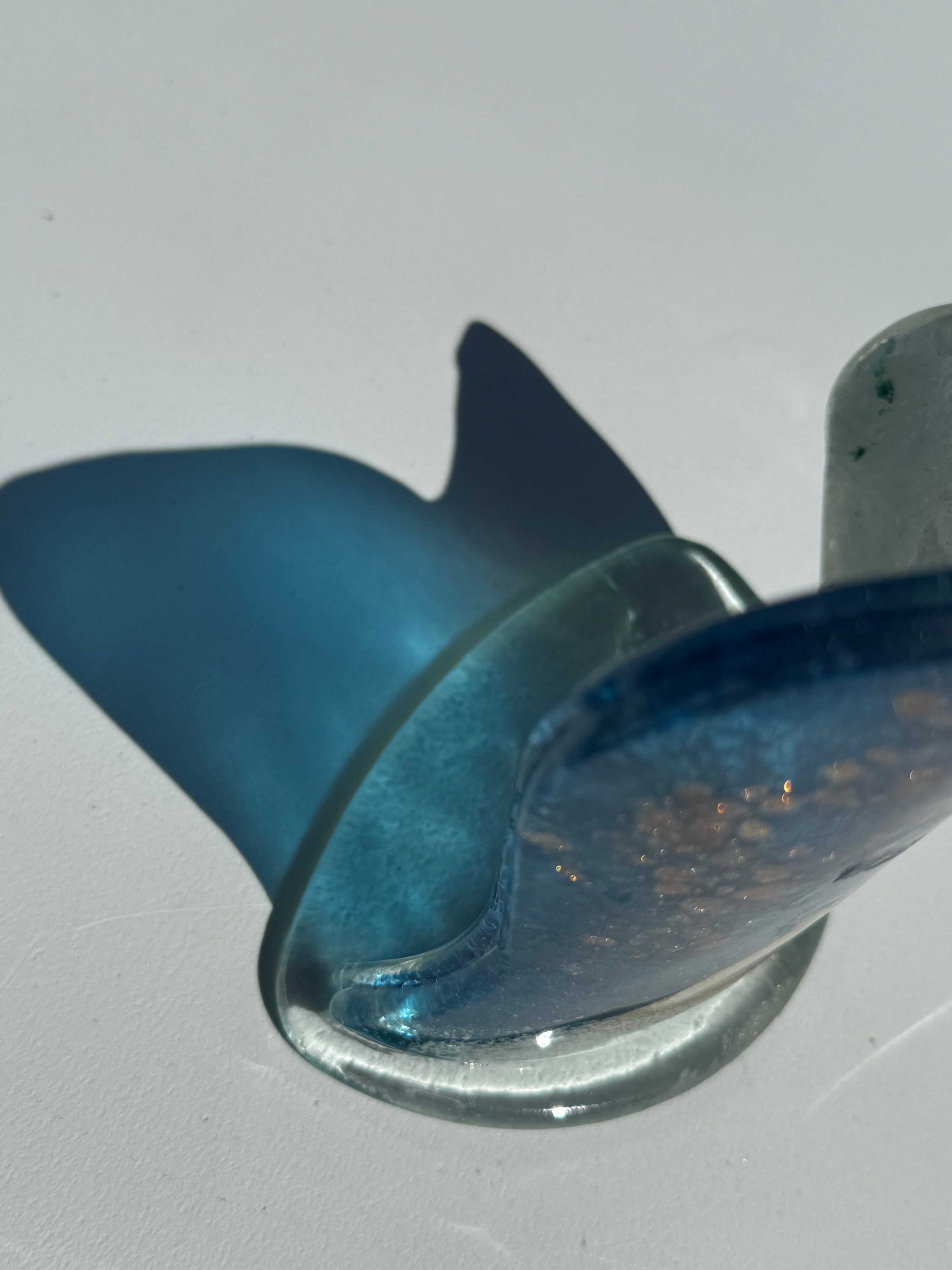 Thira Blue Heart Shaped Tealight Holder