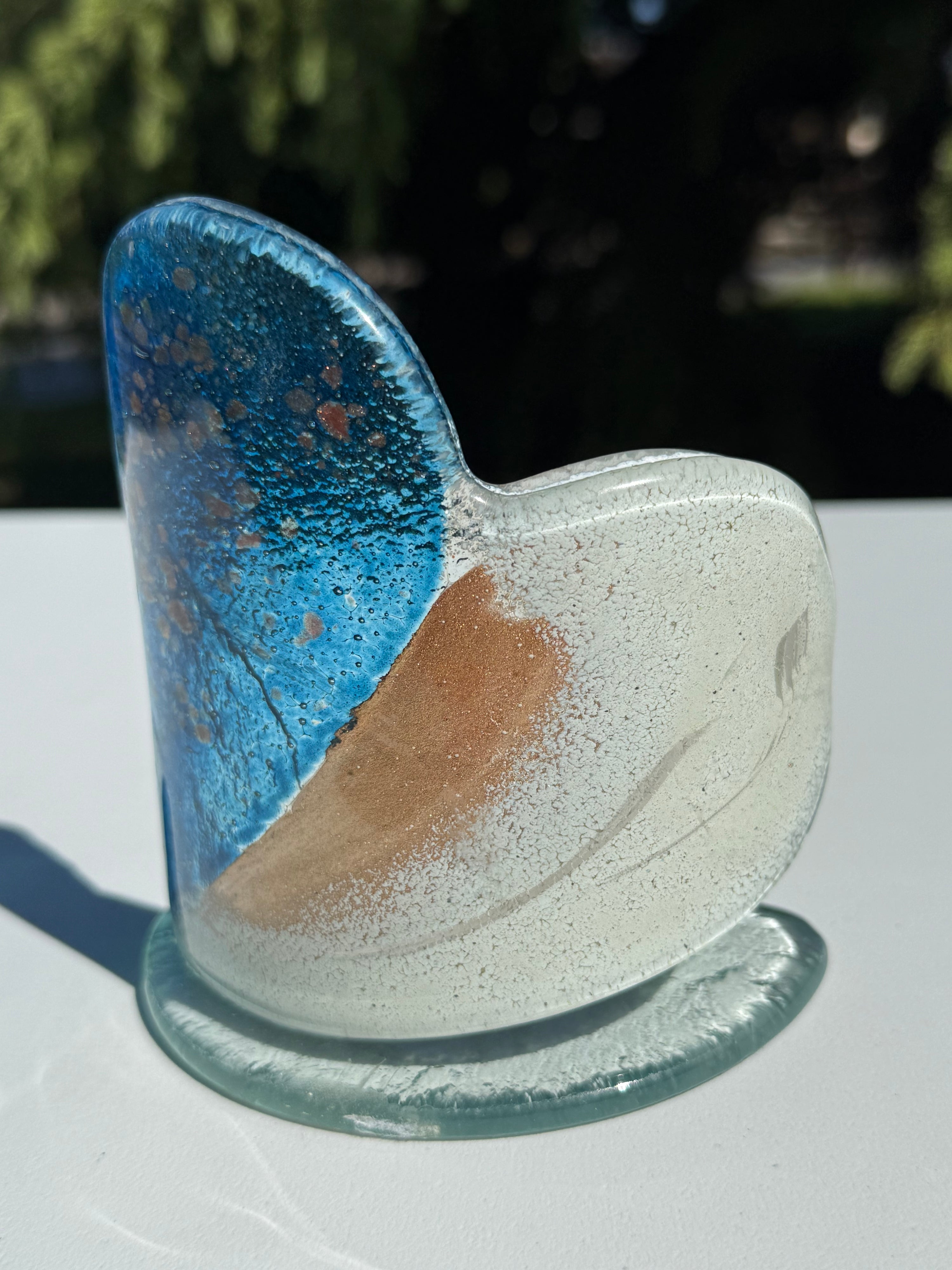 Thira Blue Heart Shaped Tealight Holder