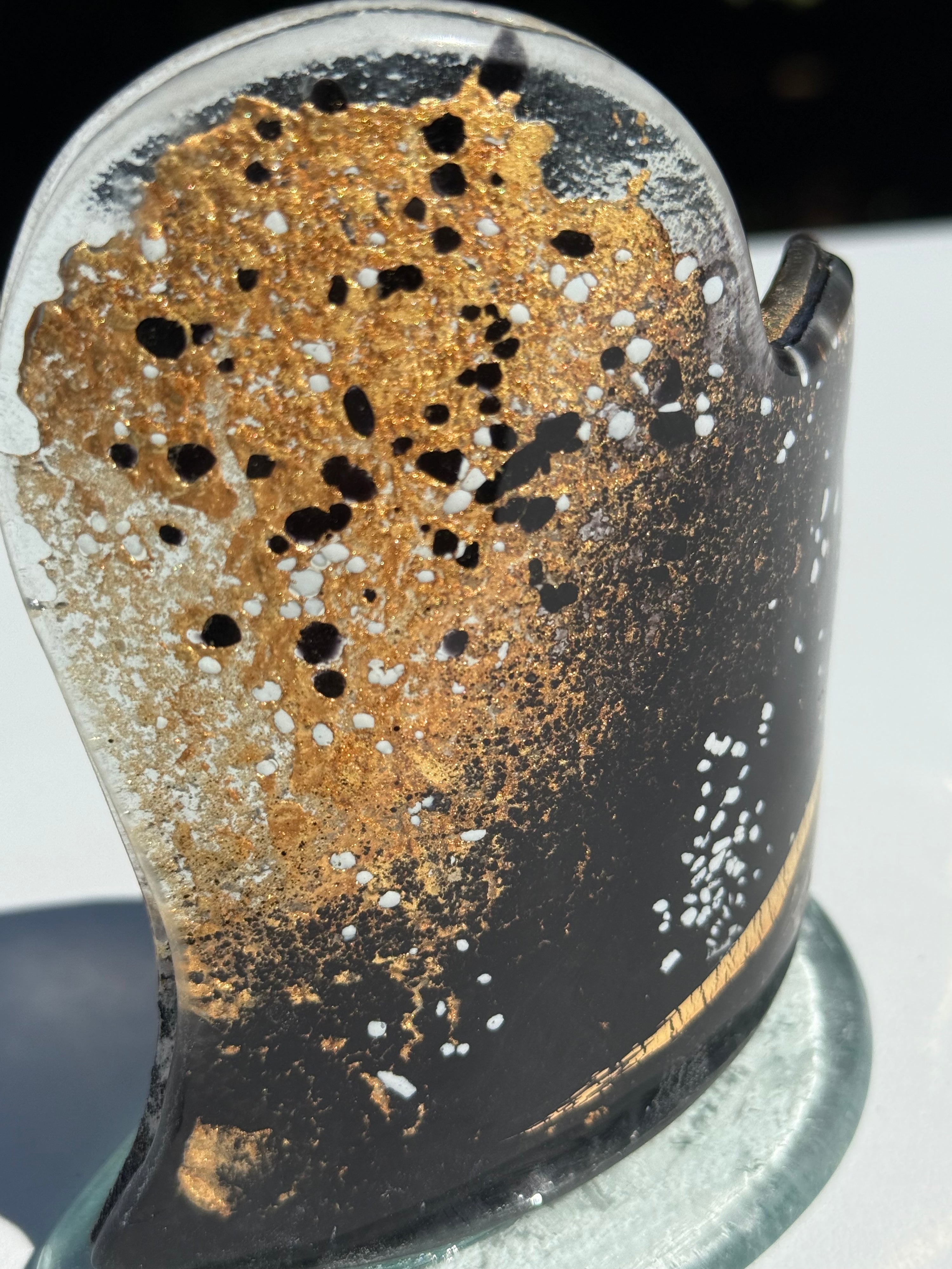 Black & Gold Heart Shaped Tealight Holder