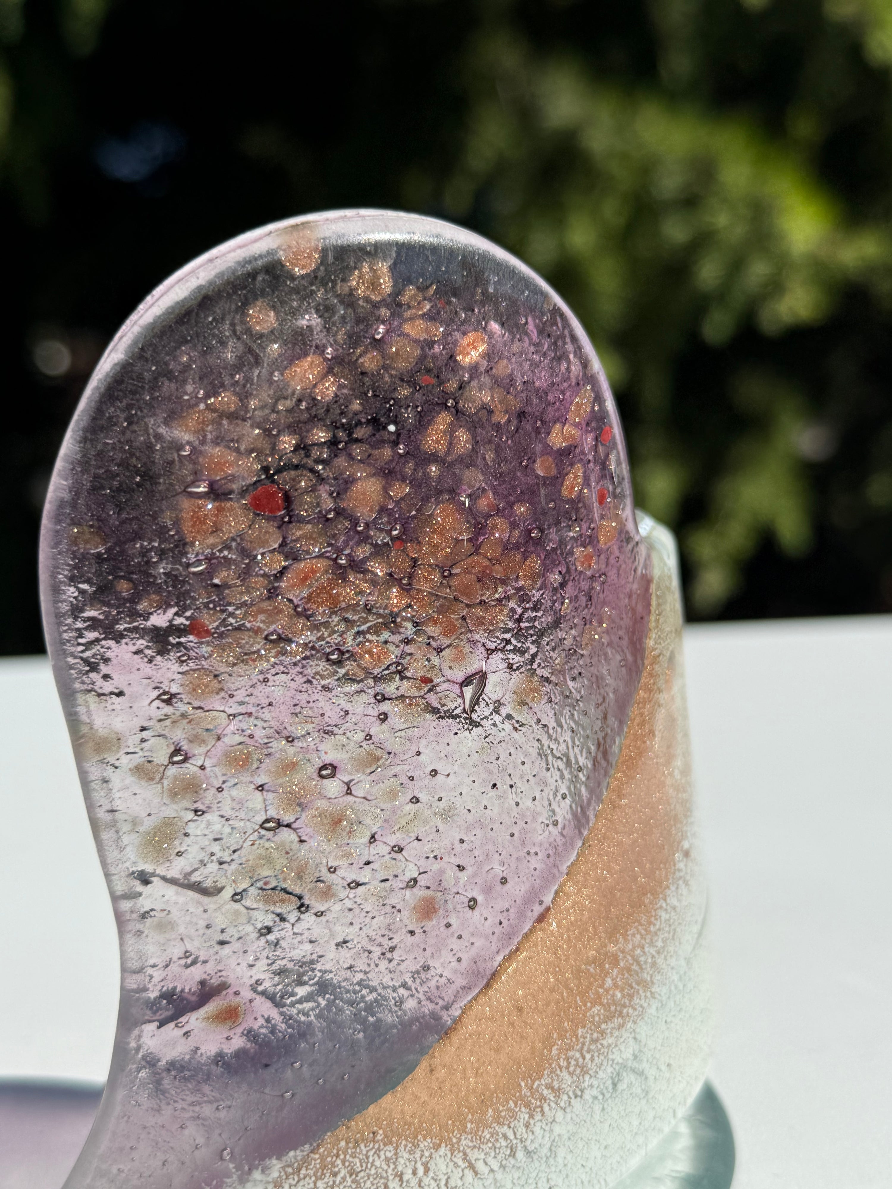 Thira Mauve Heart Shaped Tealight Holder