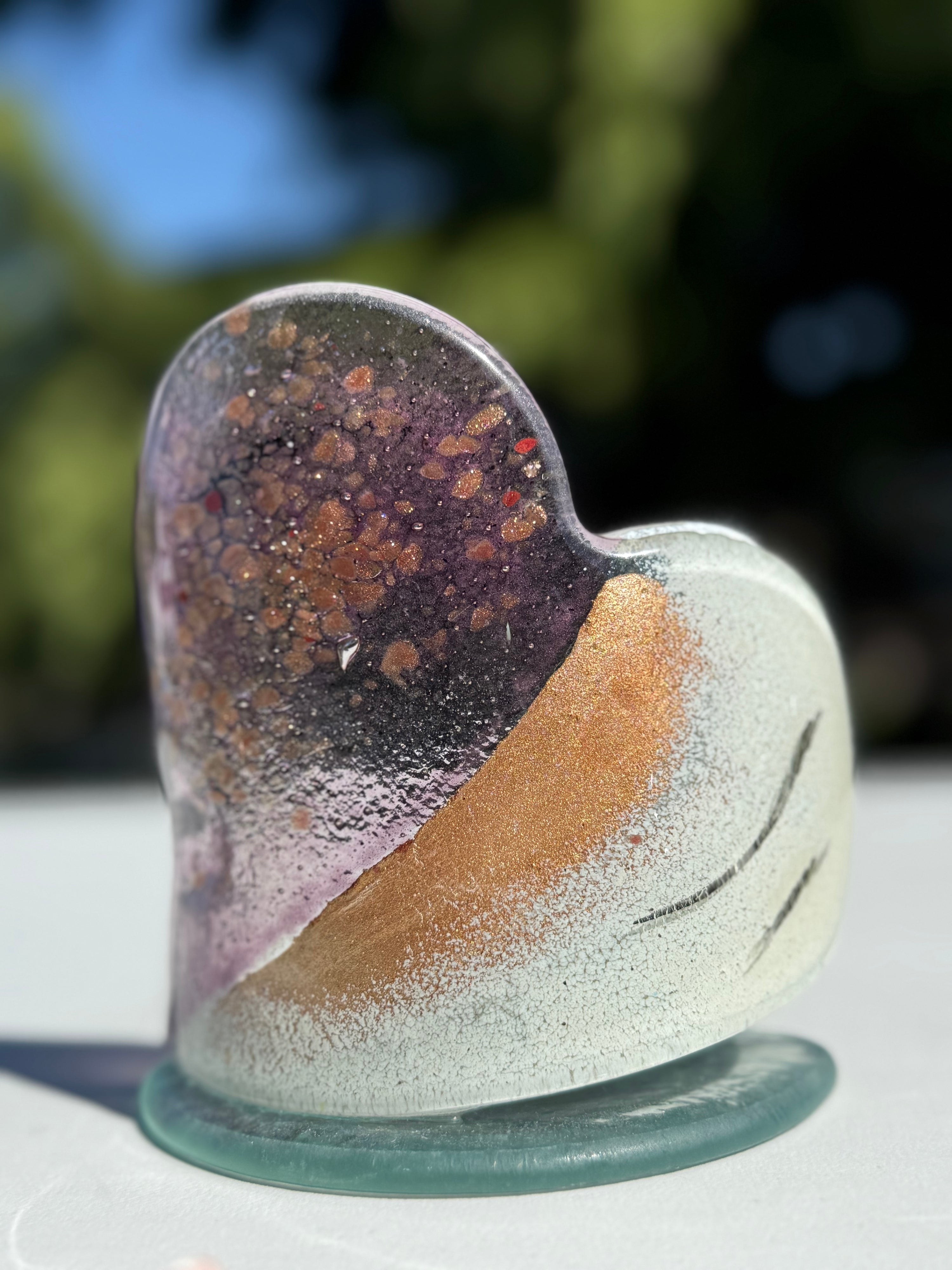 Thira Mauve Heart Shaped Tealight Holder