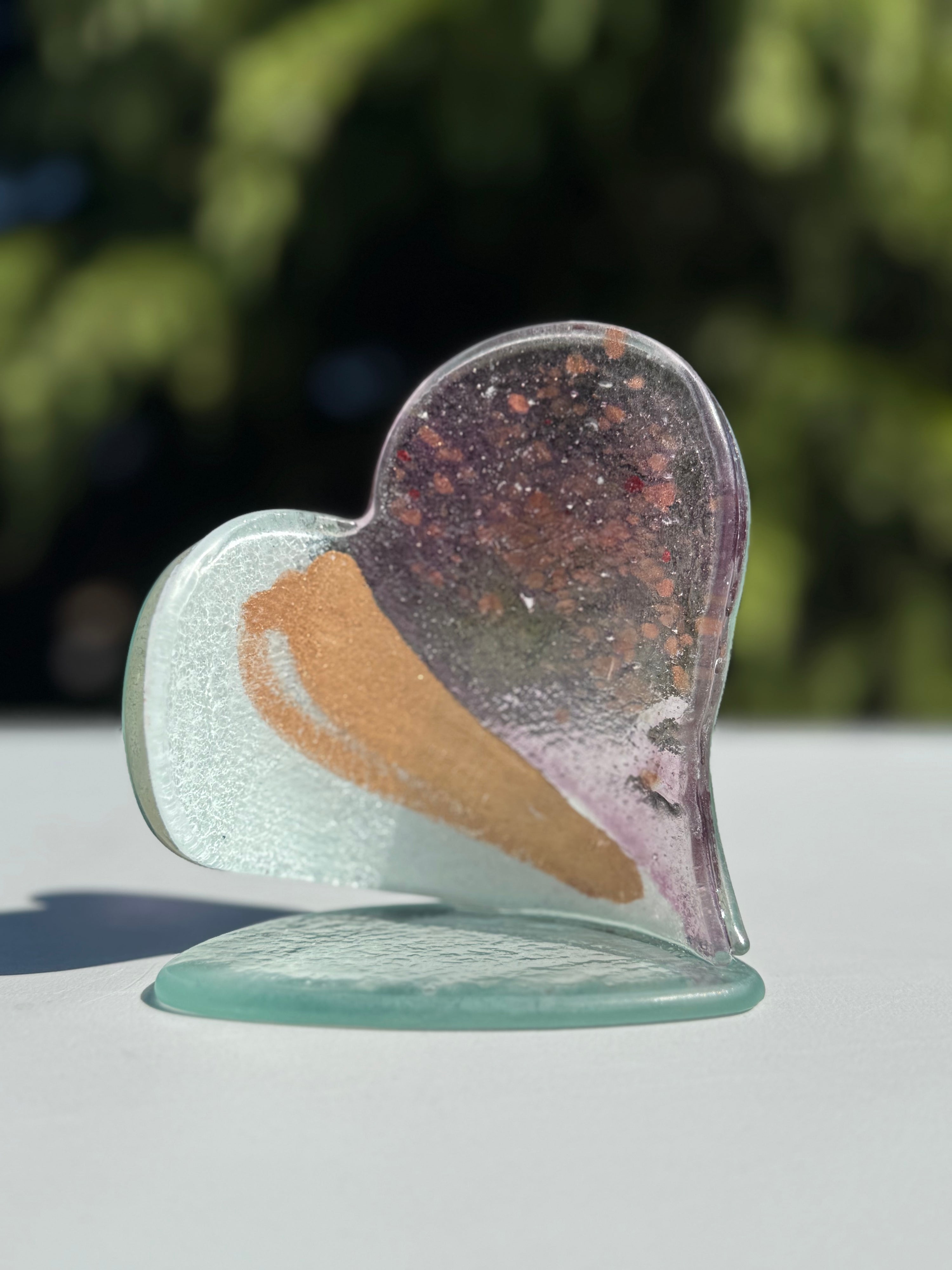Thira Mauve Heart Shaped Tealight Holder