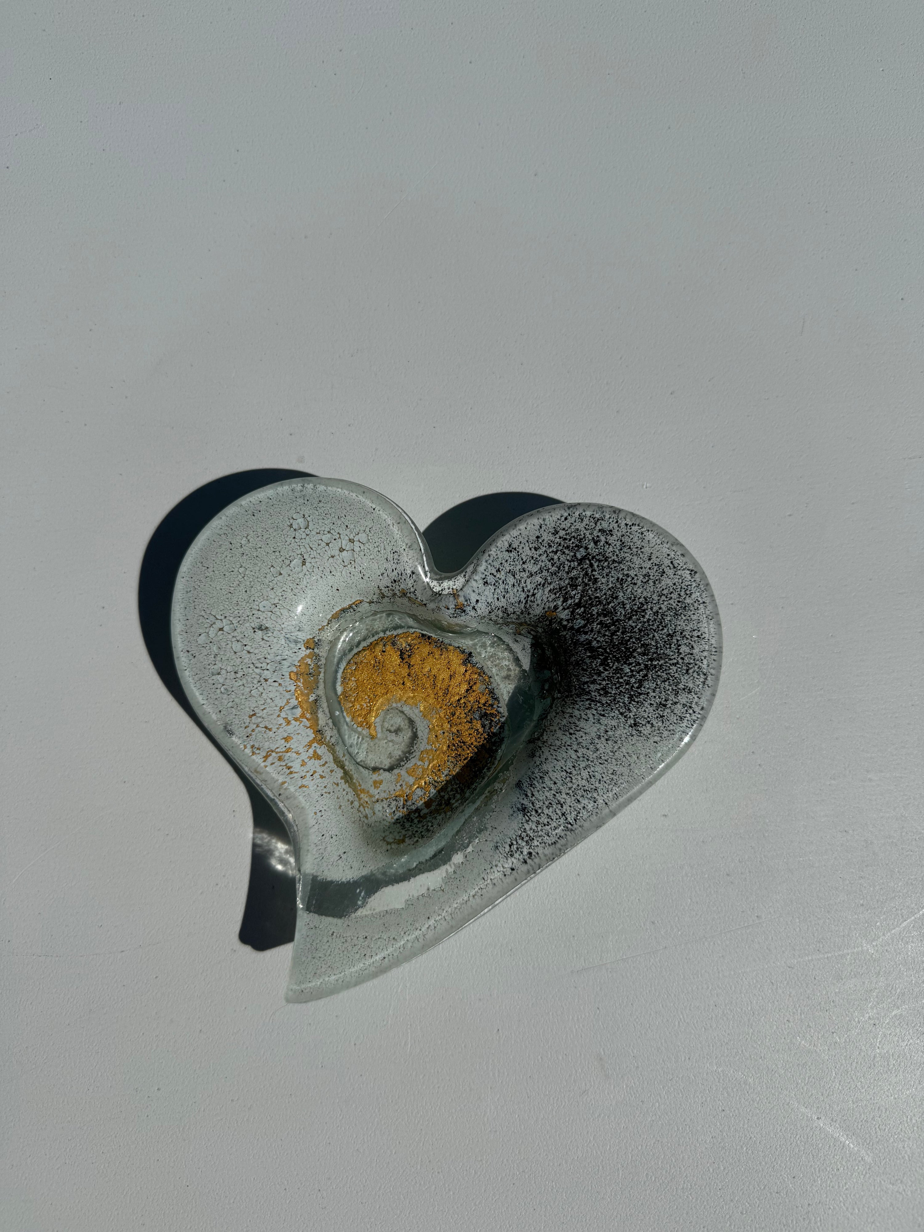 Gold Heart Tealight Dish