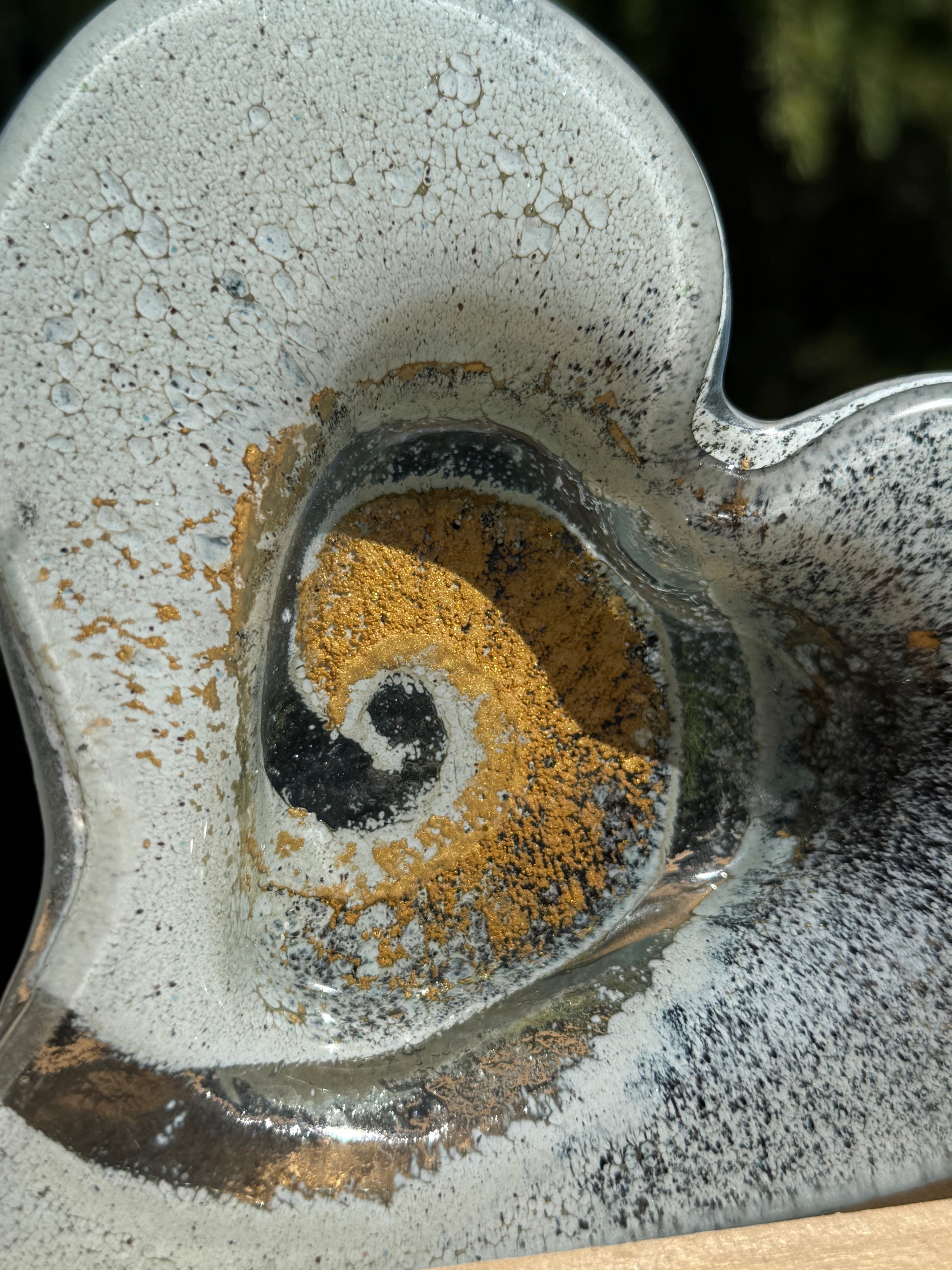 Gold Heart Tealight Dish