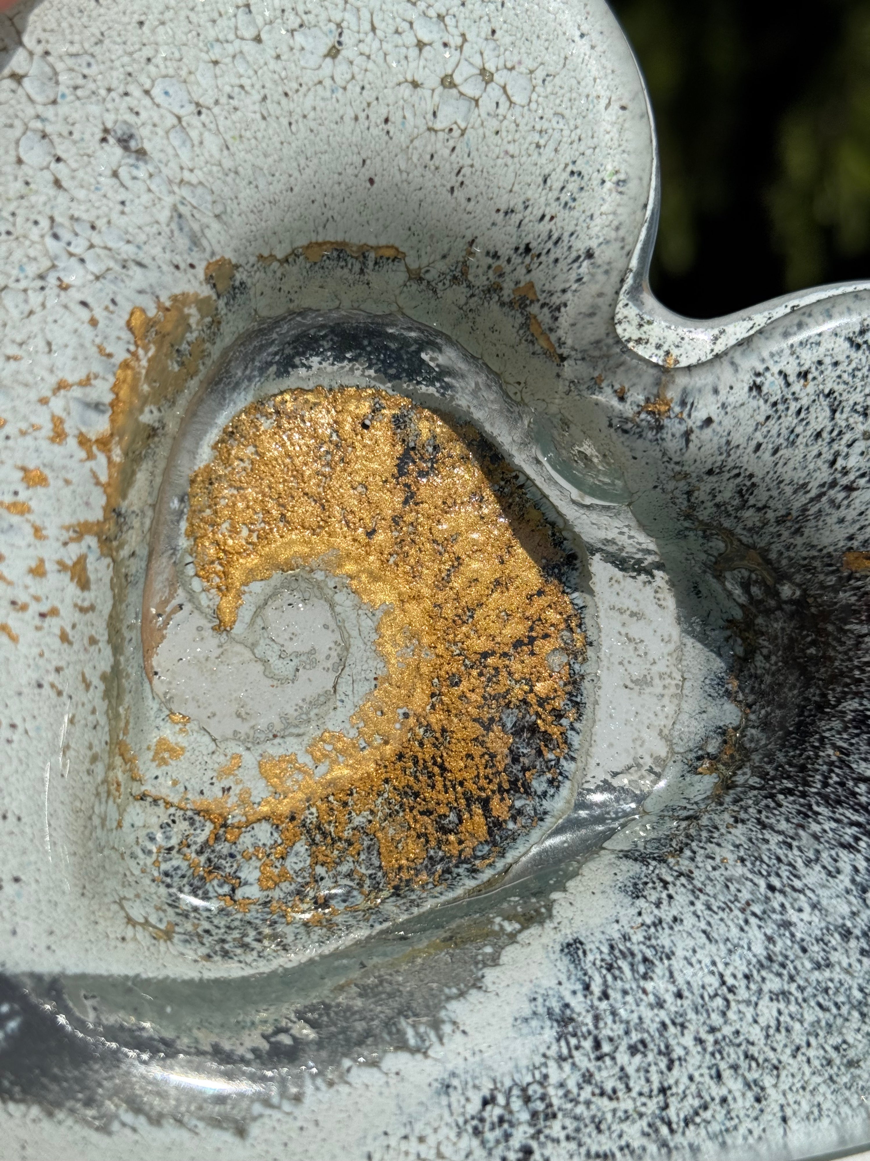 Gold Heart Tealight Dish