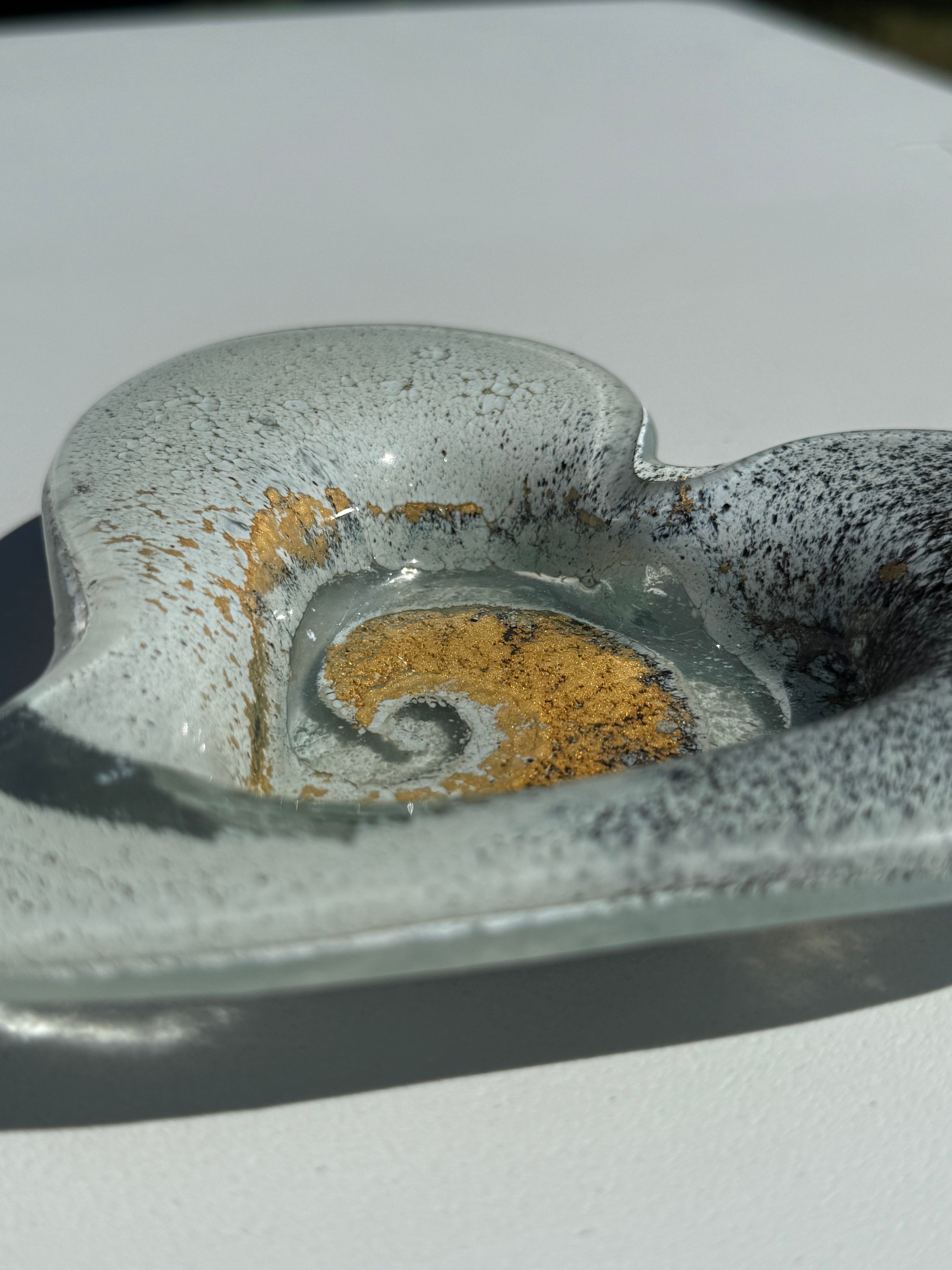 Gold Heart Tealight Dish